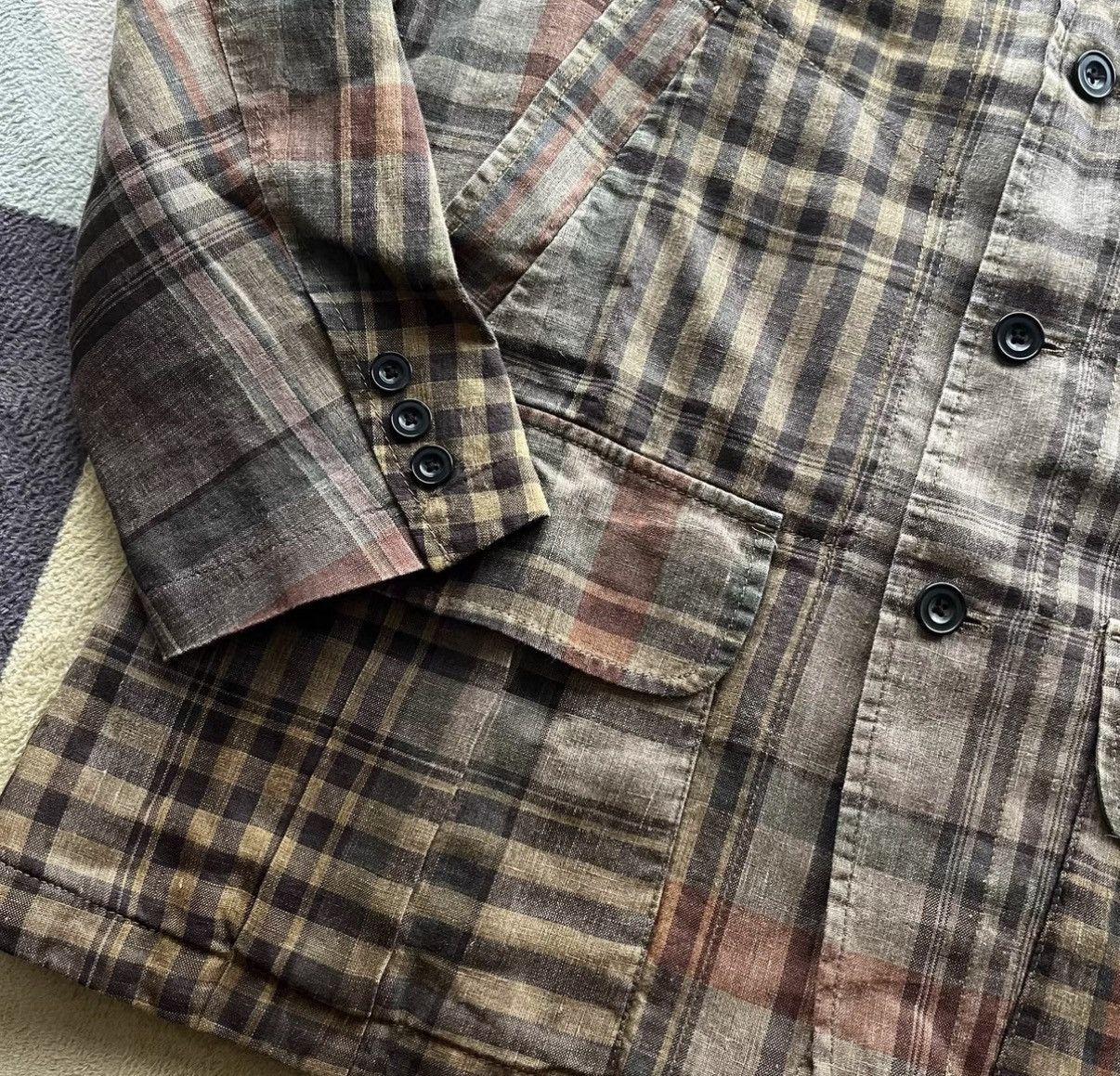 Polo Ralph Lauren Ralph Lauren Polo RL Linen Plaid Trench Coat K22 Size US L / EU 52-54 / 3 - 4 Thumbnail