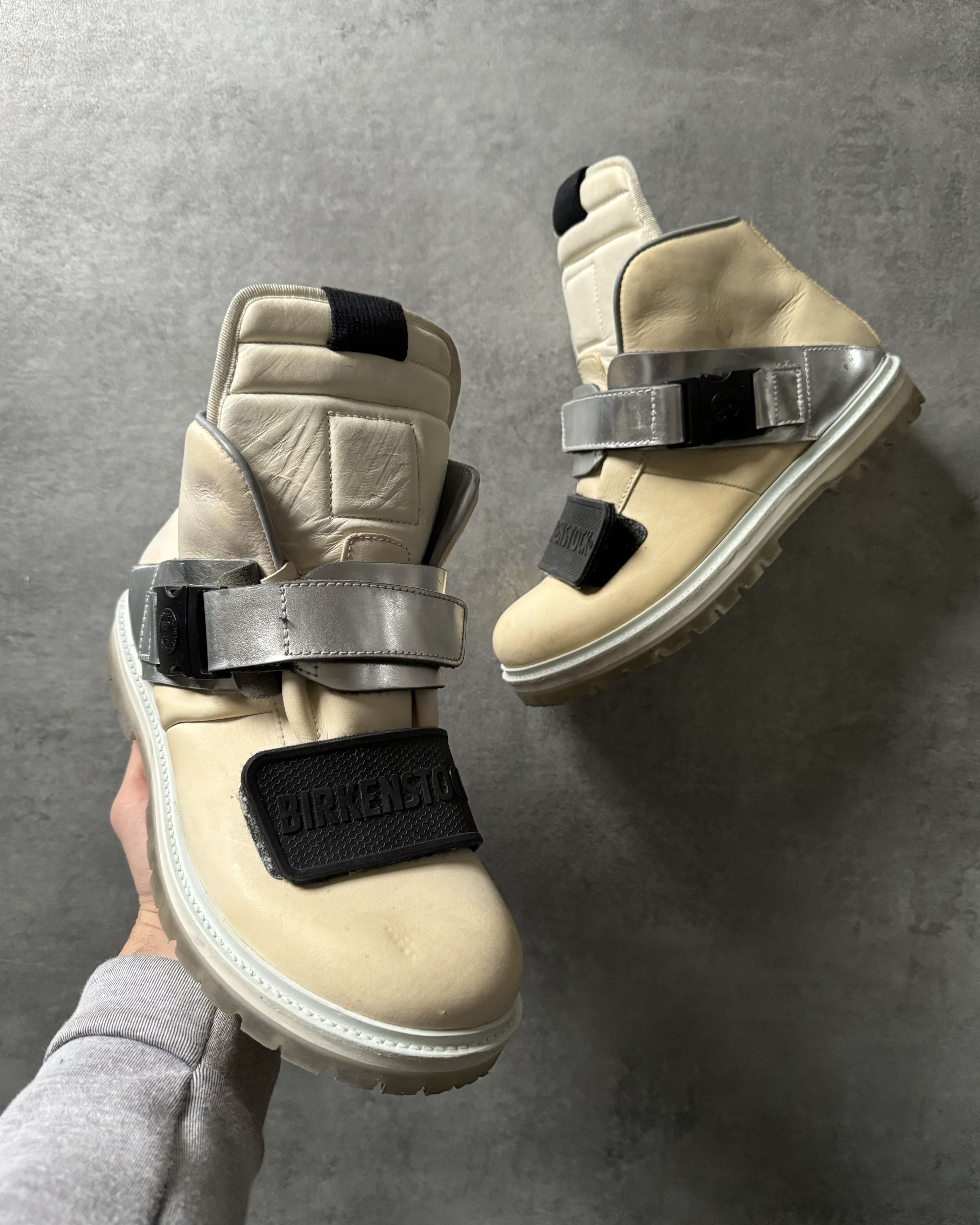 Pre-owned Archival Clothing X Rick Owens Ss2019 Rick Owens X Birkenstock Rotterhicker Beige Boots