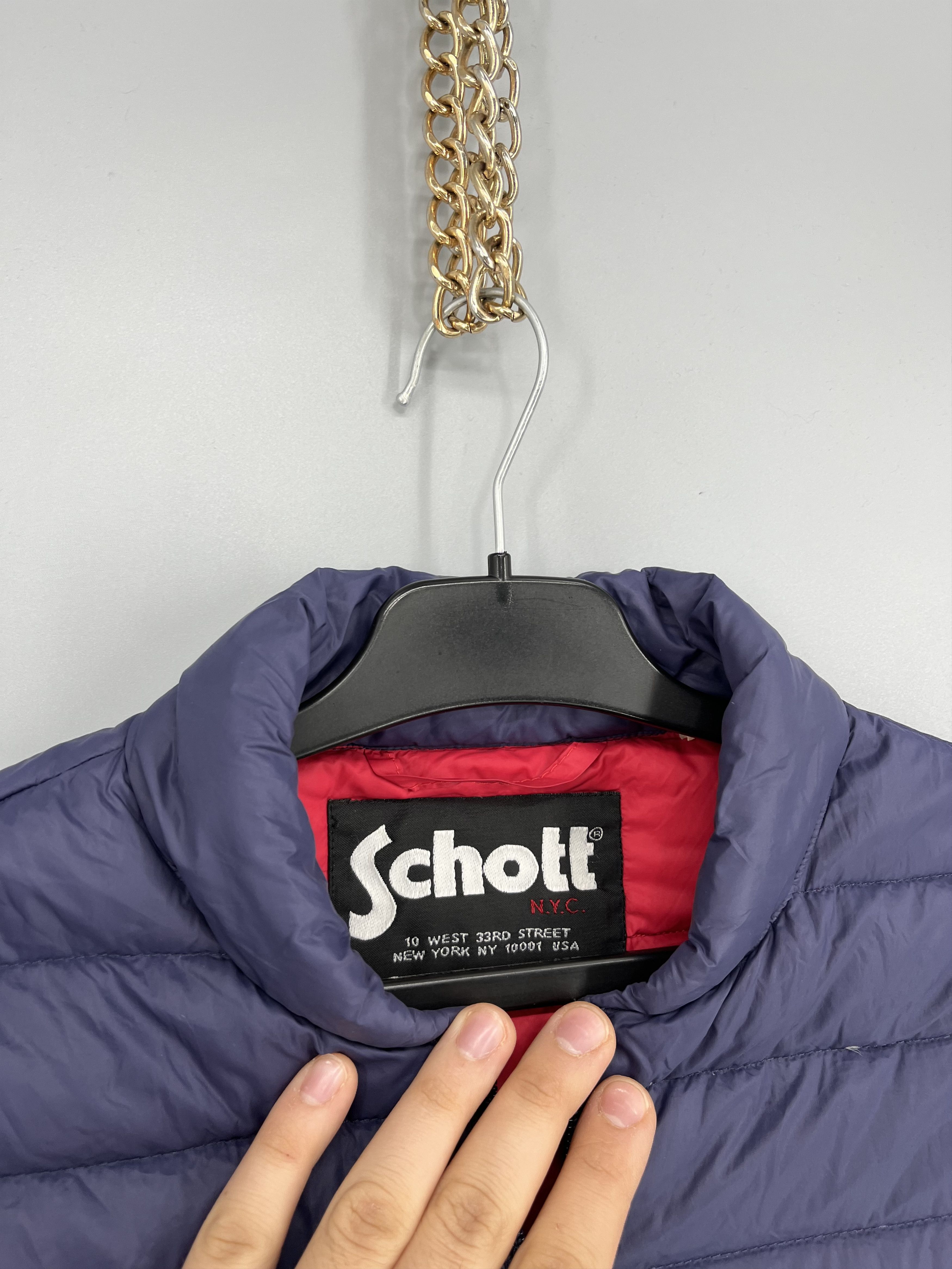 Schott Vintage Schott Down Womens Jacket - Navy Size S Size S / US 4 / IT 40 - 7 Thumbnail