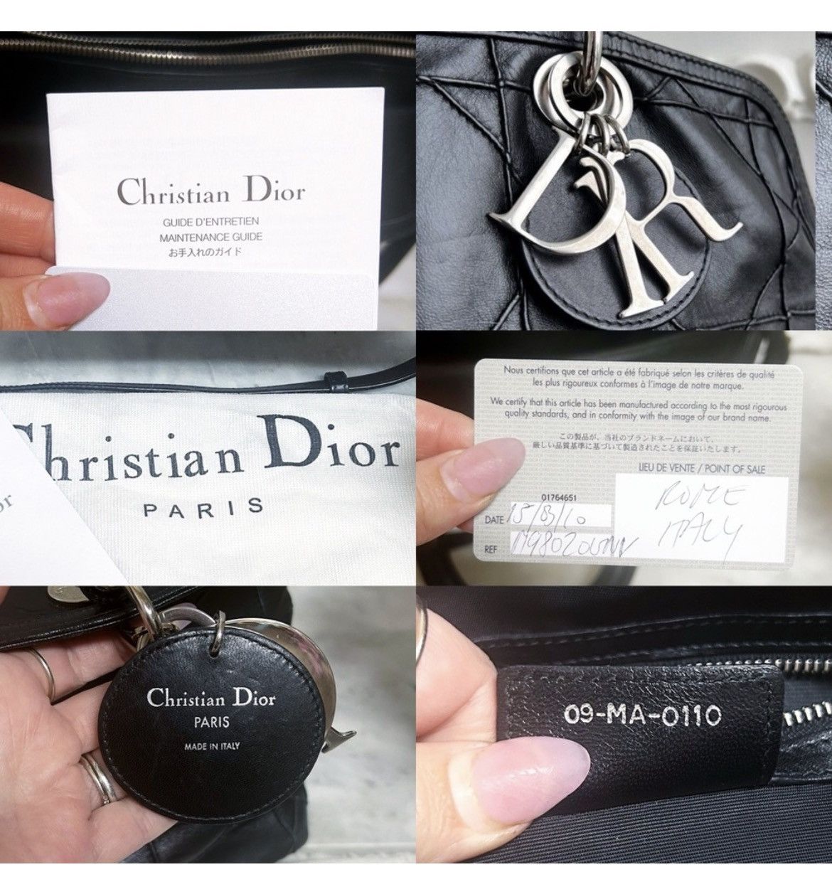 Dior Authentic Dior Gorgeous Black Medium Cannage Granville Bag Size ONE SIZE - 15 Thumbnail