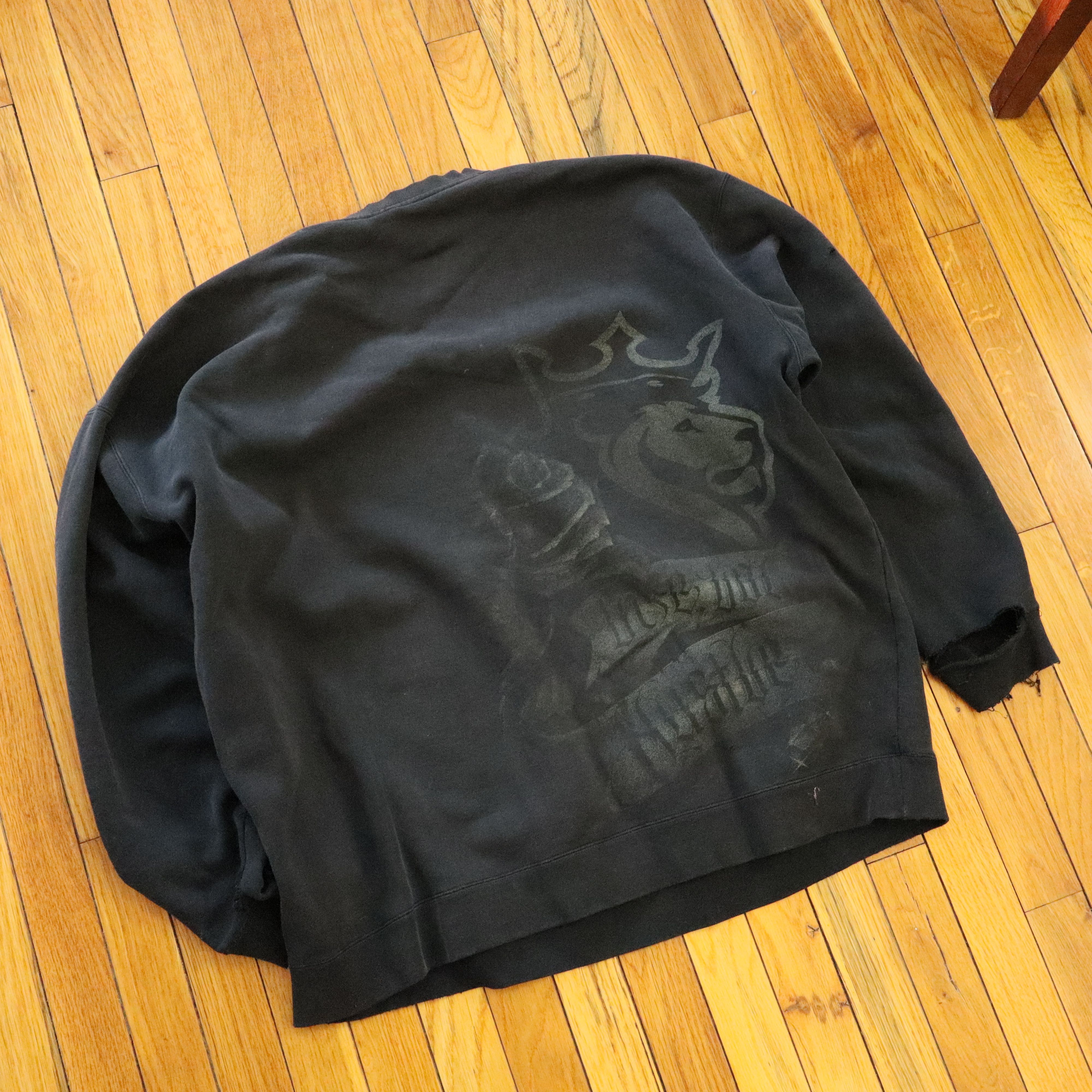 Japanese Brand × Supreme × Vintage Vintage 90s OG Abel Graphic Black Diamonds Rose Sweatshirt Size US XXL / EU 58 / 5 - 10 Thumbnail
