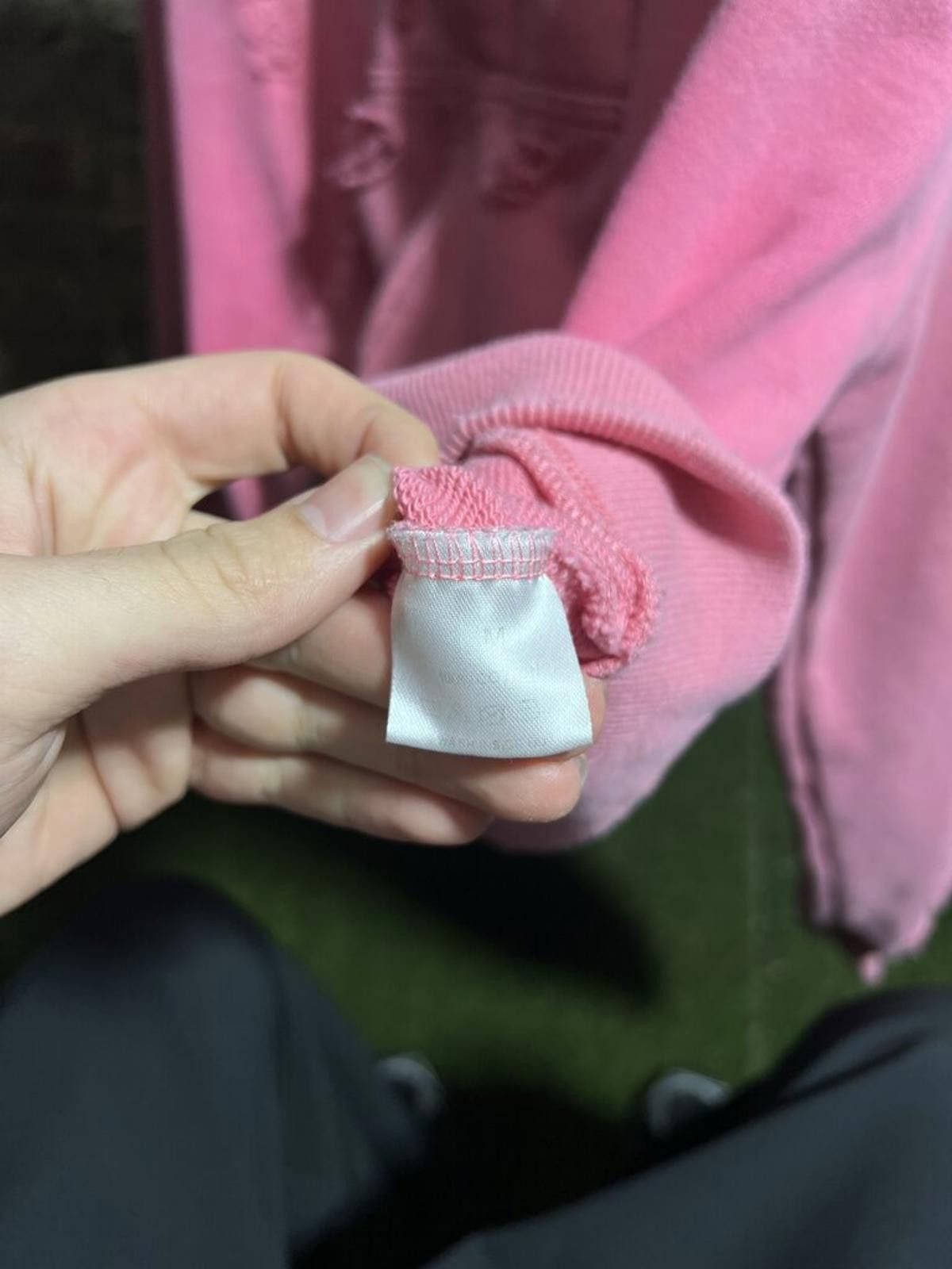 Vale Vale State Distressed Zip-Up Pink Sz. M Size ONE SIZE - 4 Thumbnail