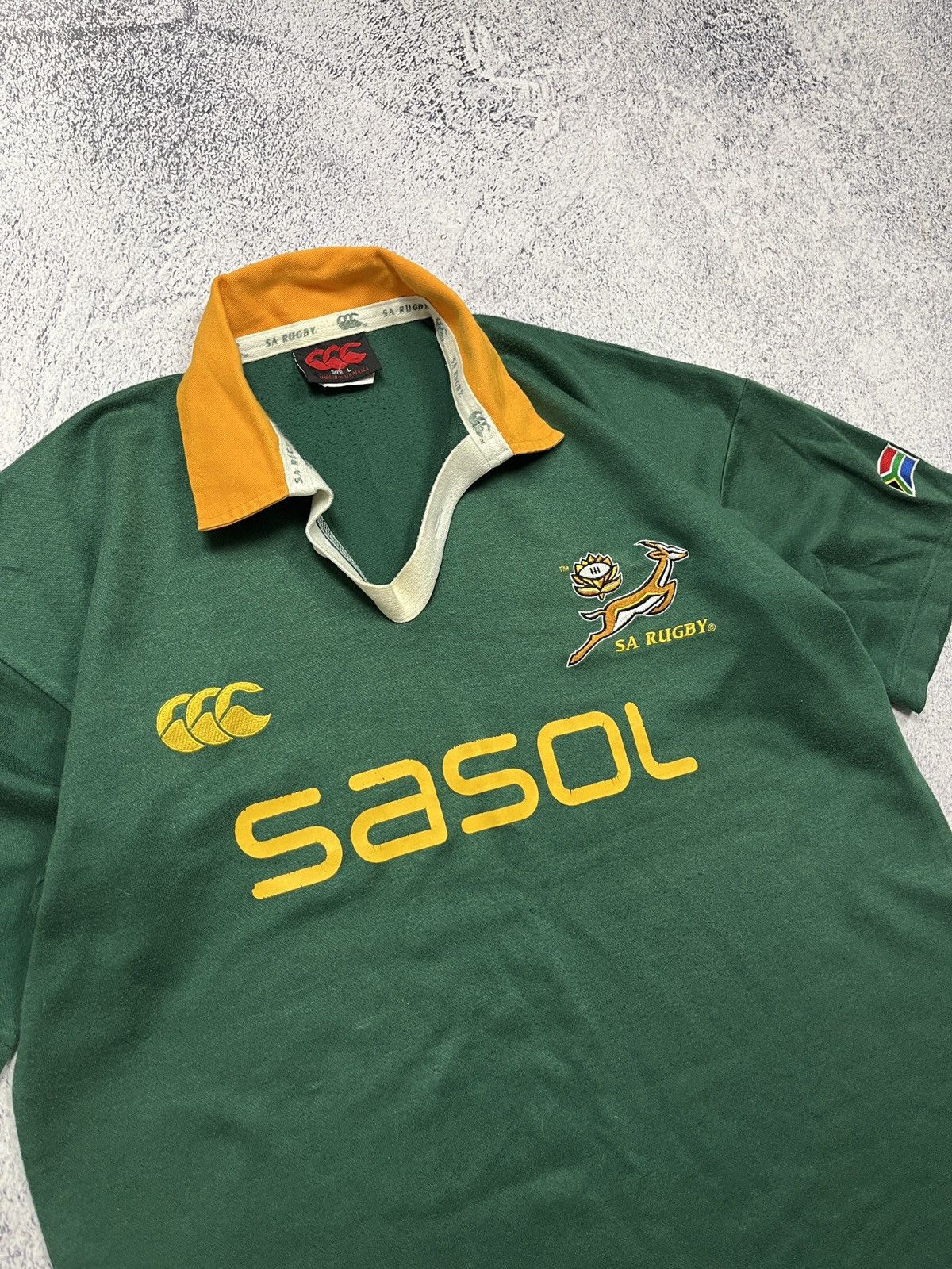 Canterbury of New Zealand Vintage 2000’s Canterbury South Africa Rugby Shirt Y2k Rare Size US L / EU 52-54 / 3 - 5 Thumbnail