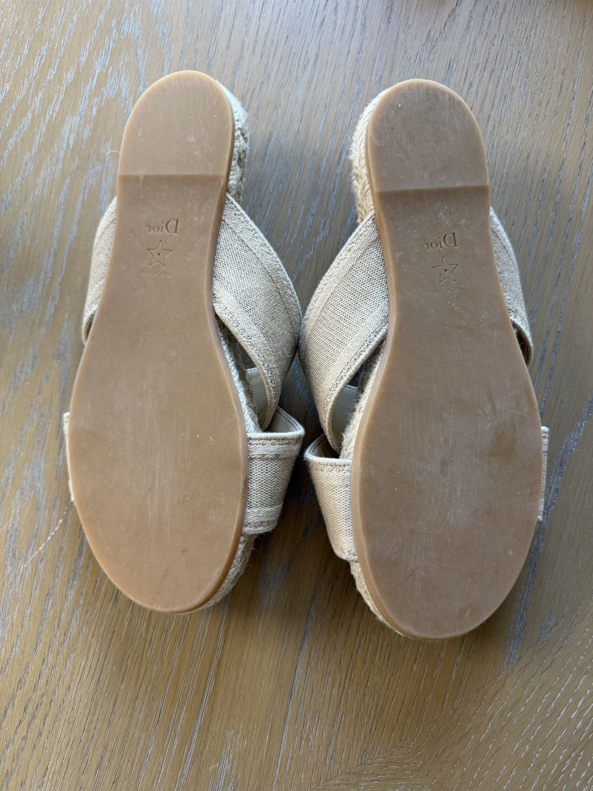 Dior Christian Dior Tan Jute Espadrille Slides Size US 10 / IT 40 - 2 Thumbnail