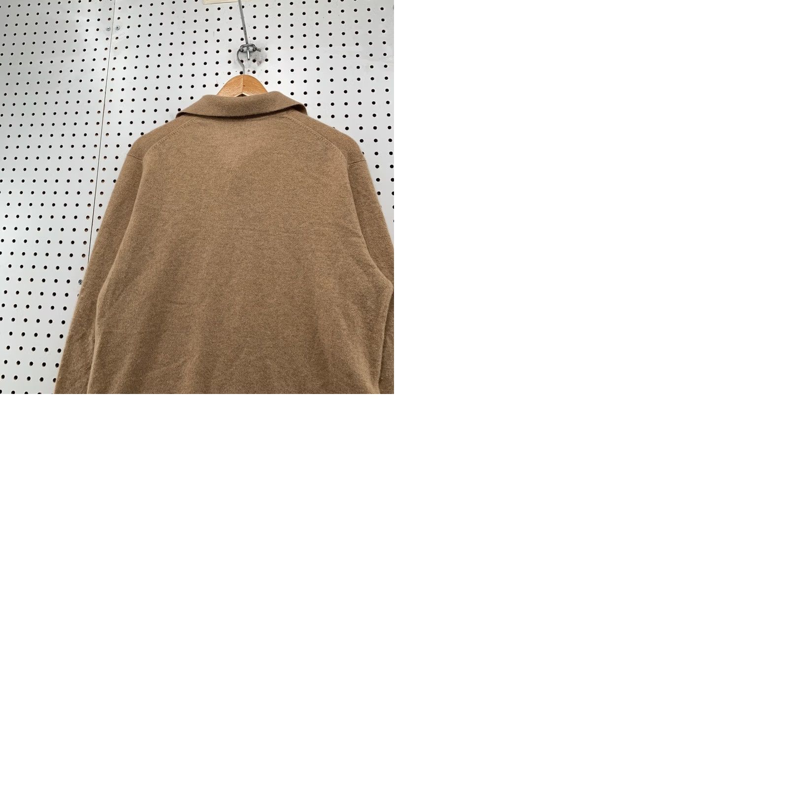 Vintage Forte Cashmere Mens Polo Sweater M Camel Brown 100% Cashmere Long Sleeve Size US M / EU 48-50 / 2 - 9 Thumbnail