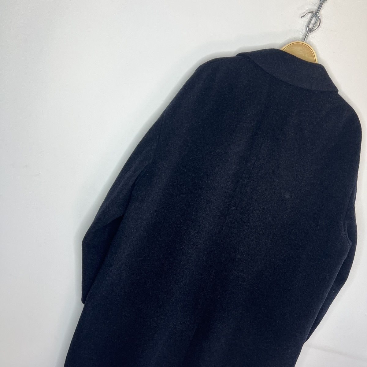 Hugo Boss Vintage Hugo Boss Wool Long Coat Jacket Black 90s Size US L / EU 52-54 / 3 - 8 Thumbnail