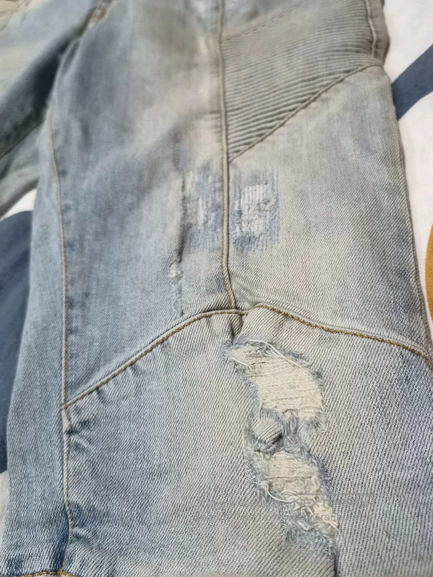 Pierre Balmain Pierre Balmain Distressed Biker Jeans. Size US 30 / EU 46 - 3 Thumbnail