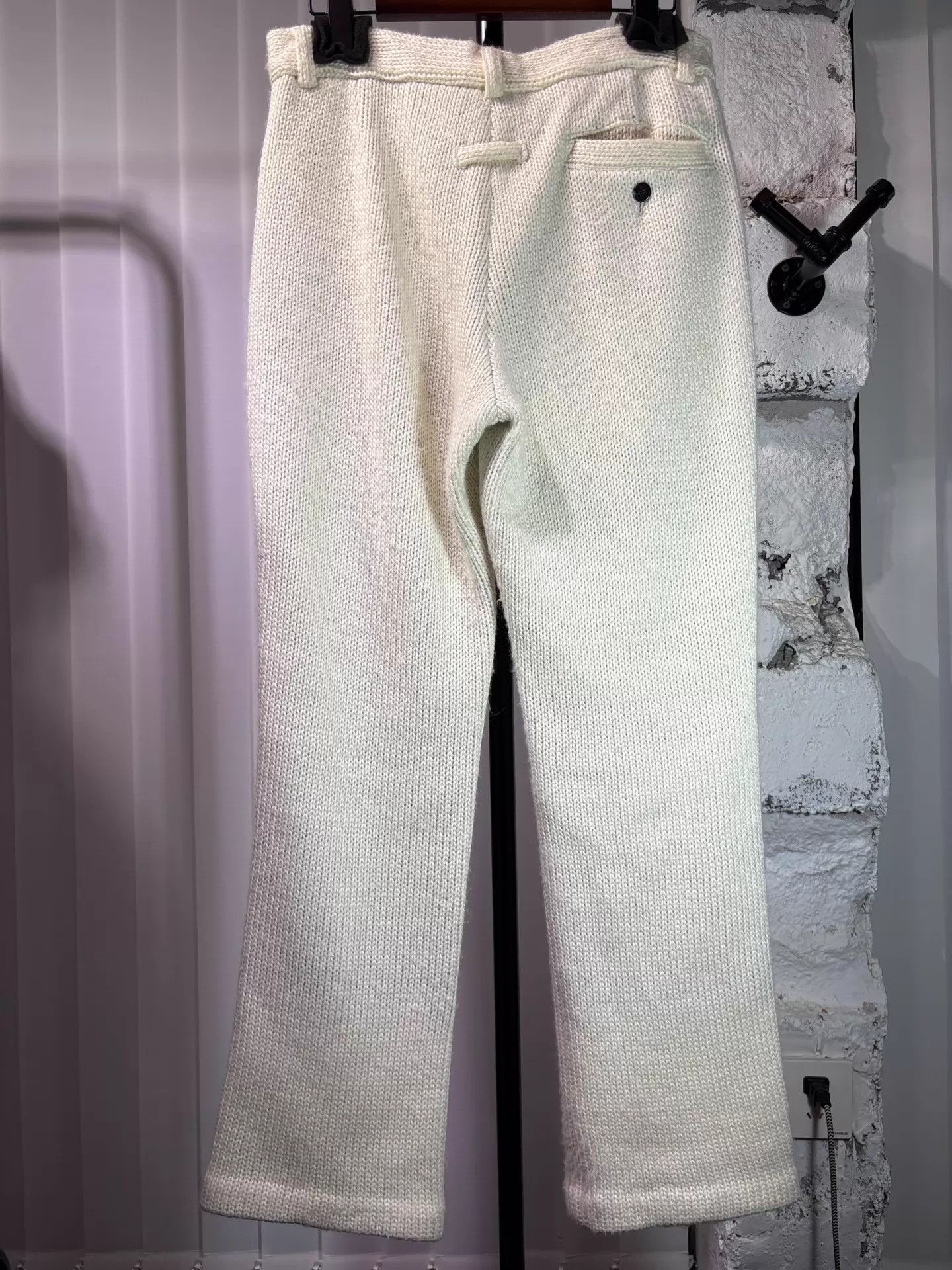 Jean Paul Gaultier JPG 90s Thick Knit Flared Pants Size 48 Size US 32 / EU 48 - 2 Thumbnail