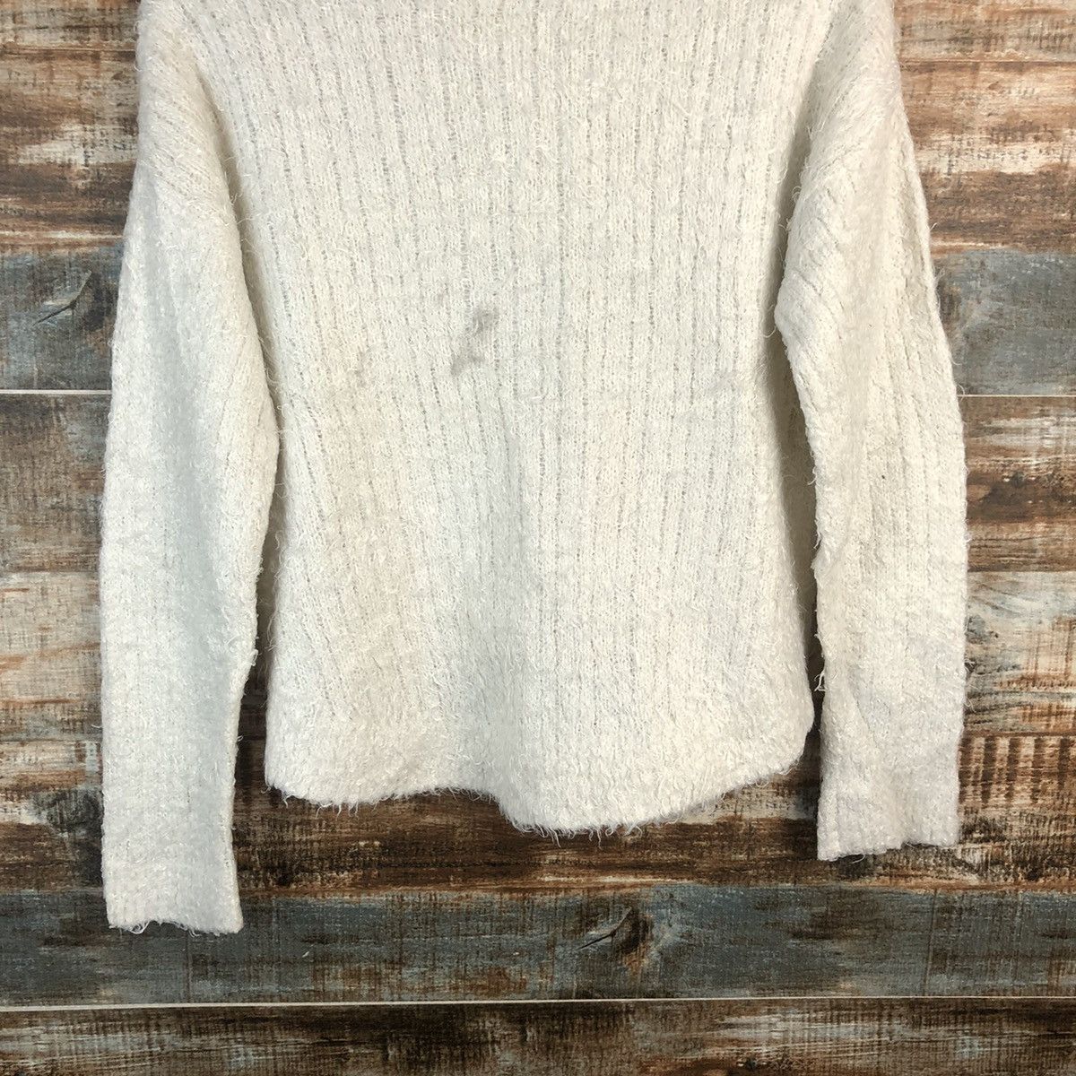 Homespun Knitwear × Japanese Brand DLL E Hypen Of World Gallery White mohair Knitwear #C044 Size M / US 6-8 / IT 42-44 - 13 Thumbnail