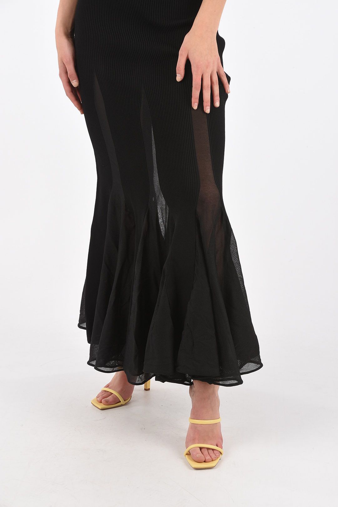 Philipp Plein og1mm0824 Transparent Insert Dress in Black Size M / US 6-8 / IT 42-44 - 4 Thumbnail