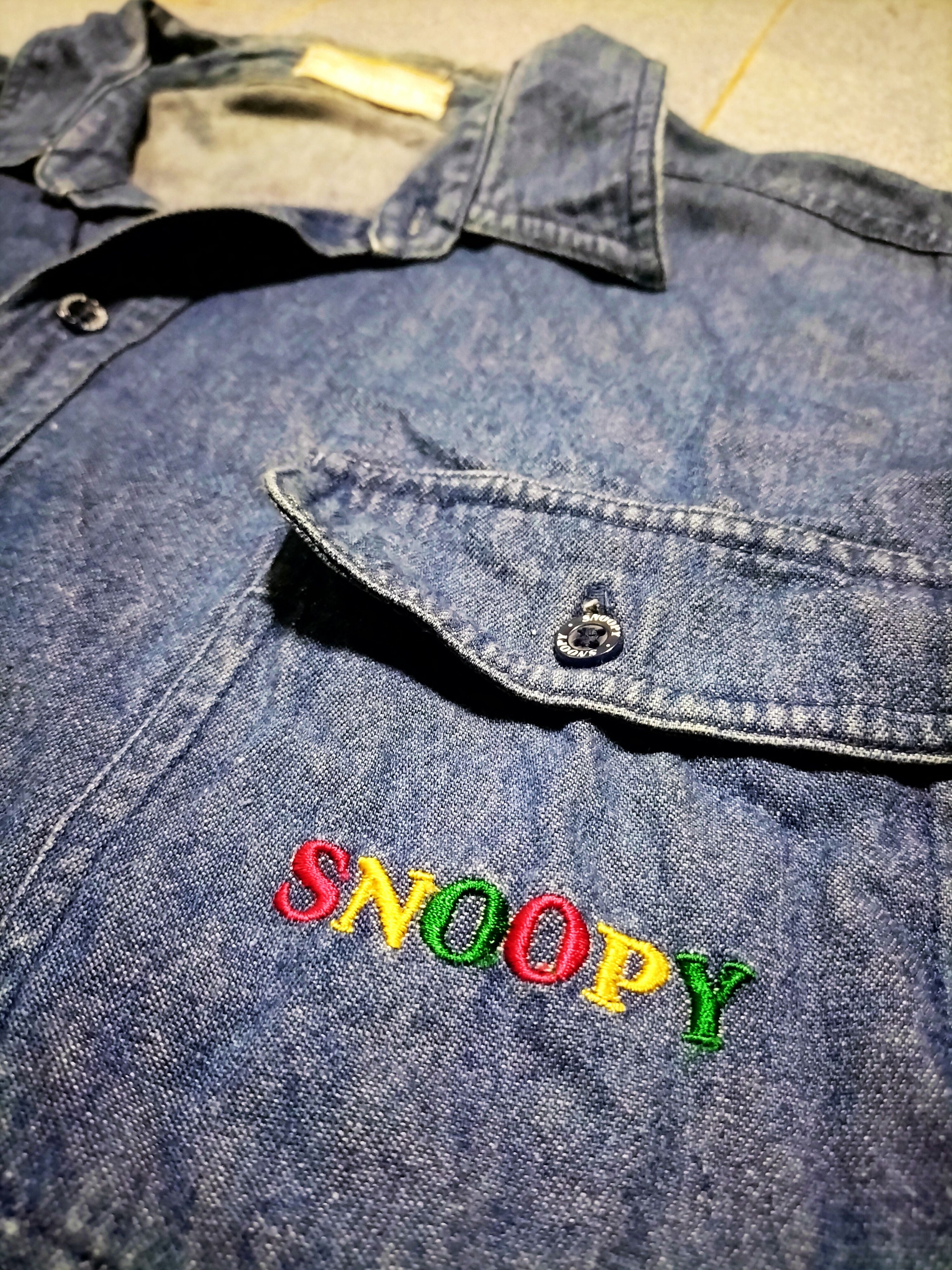 Cartoon Network Vintage Peanuts Snoopy Woodstock 90s Denim Shirts Size US L / EU 52-54 / 3 - 6 Thumbnail