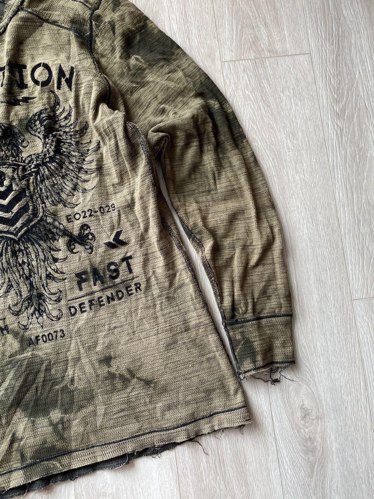 Affliction × Vintage Y2K RARE Affliction Wing Reversible Distressed Long Sleeve Size US XL / EU 56 / 4 - 3 Thumbnail
