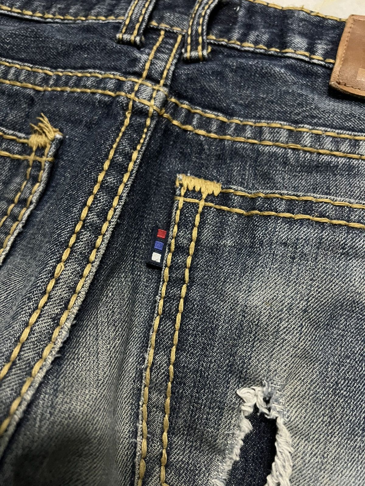 Japanese Brand H.By Figer Distress Selvedge Jean Size US 33 - 17 Thumbnail