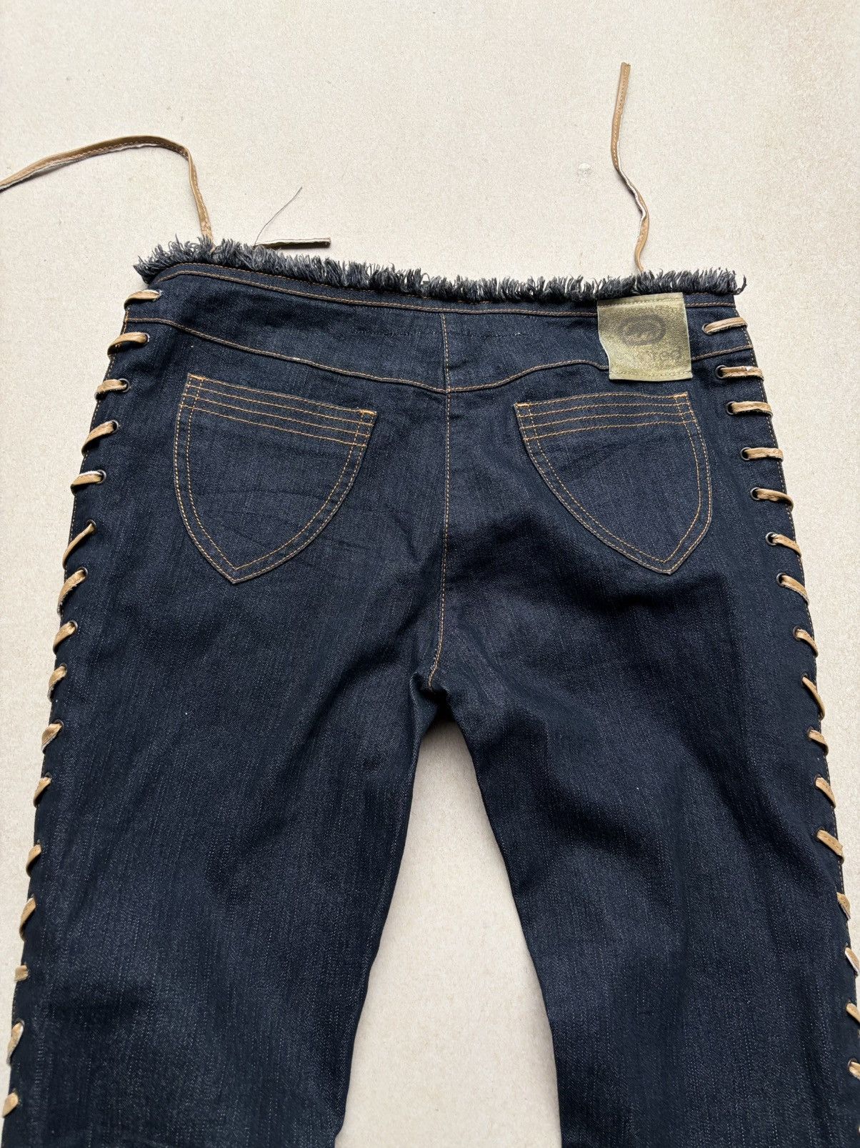 Japanese Brand Ecko lace up flare jeans Size US 26 / EU 42 - 6 Thumbnail