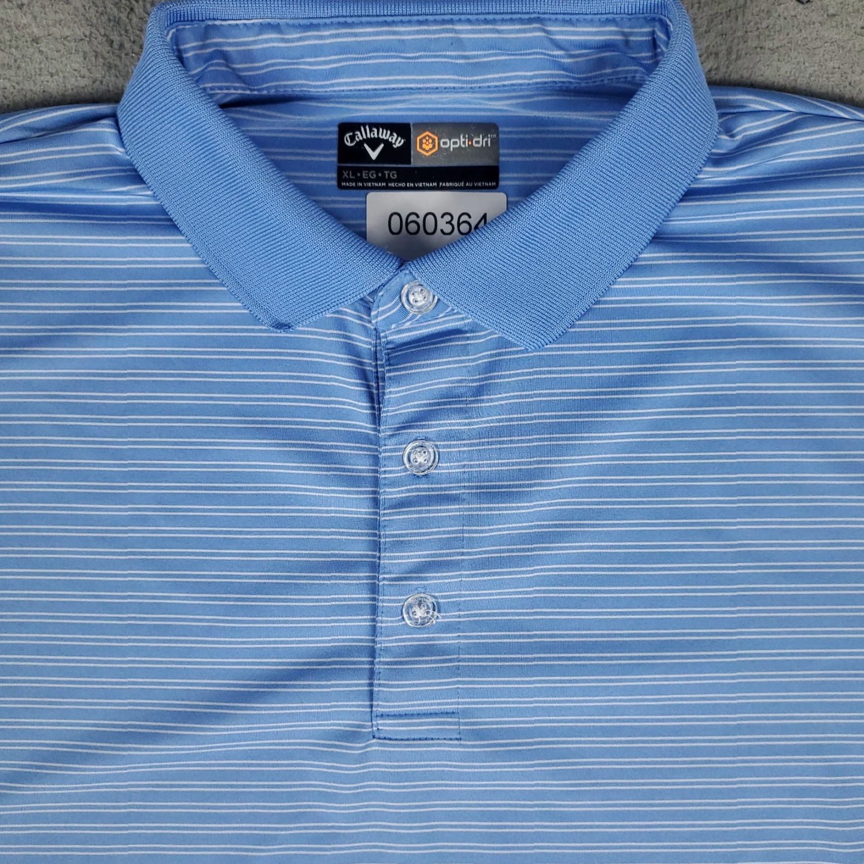 Adidas Adidas Polo Shirt Mens XL Blue Striped Casual Golf Short Sleeve Size US XL / EU 56 / 4 - 2 Thumbnail