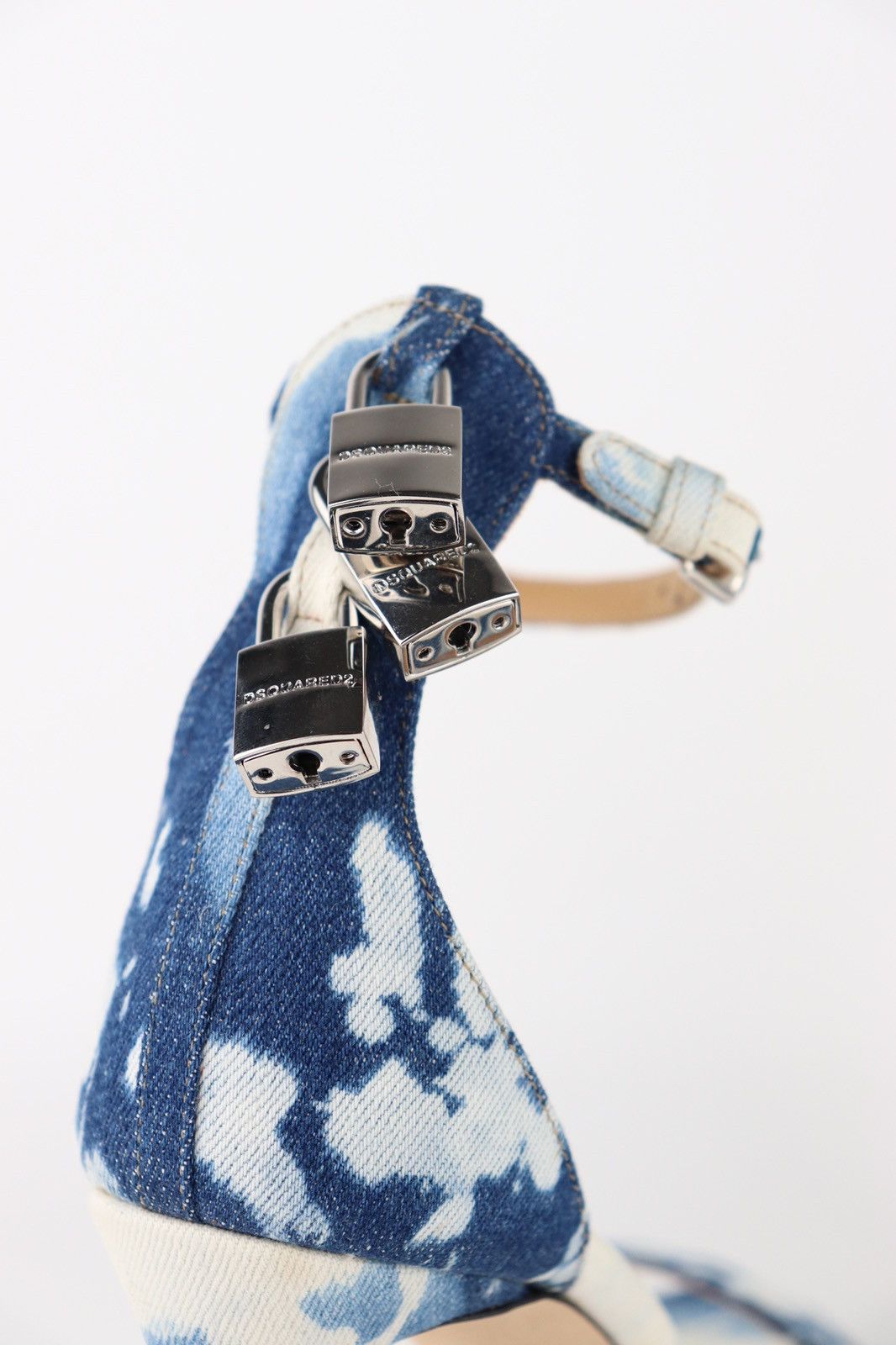 Designer × Dsquared2 × Vintage Dsquared2 padlock stiletto heels Size US 8 / IT 38 - 4 Thumbnail
