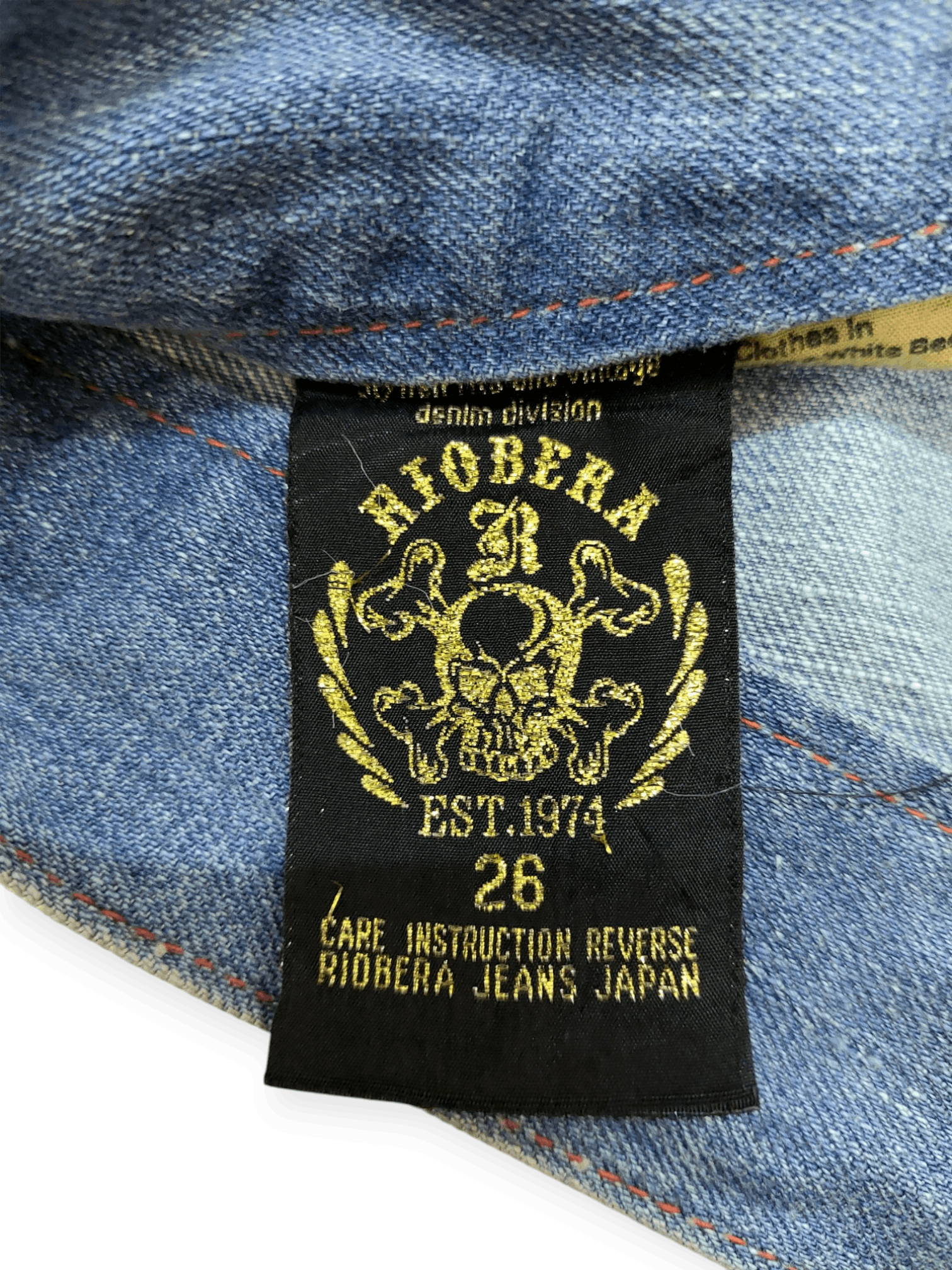 Vintage ☠️ Embroidery Skulls And Eagles Back Pocket Riobera Jeans Size 26" / US 2 / IT 38 - 22 Thumbnail