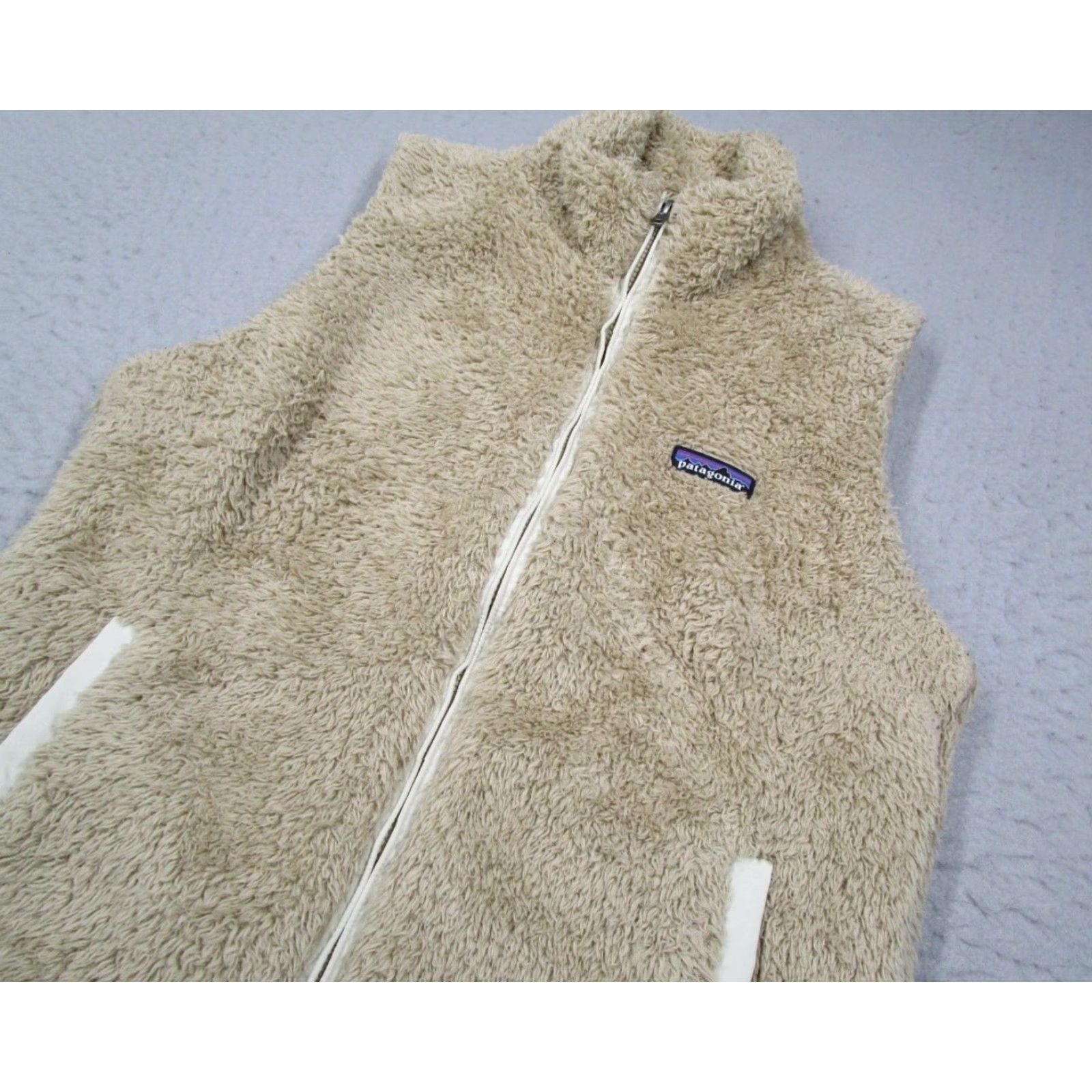 Patagonia PATAGONIA Vest Women Large Beige Los Gatos Fleece Full Zip Khaki Hike Camp Workwear Casual Travel Size L / US 10 / IT 46 - 2 Thumbnail