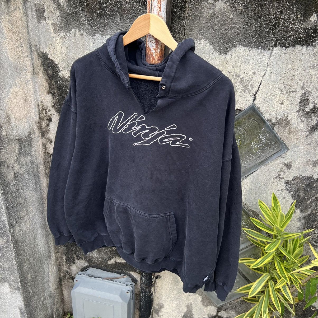 Vintage “VINTAGE” KAWASAKI NINJA DISTRESS HOODIE Size US XXL / EU 58 / 5 - 2 Thumbnail