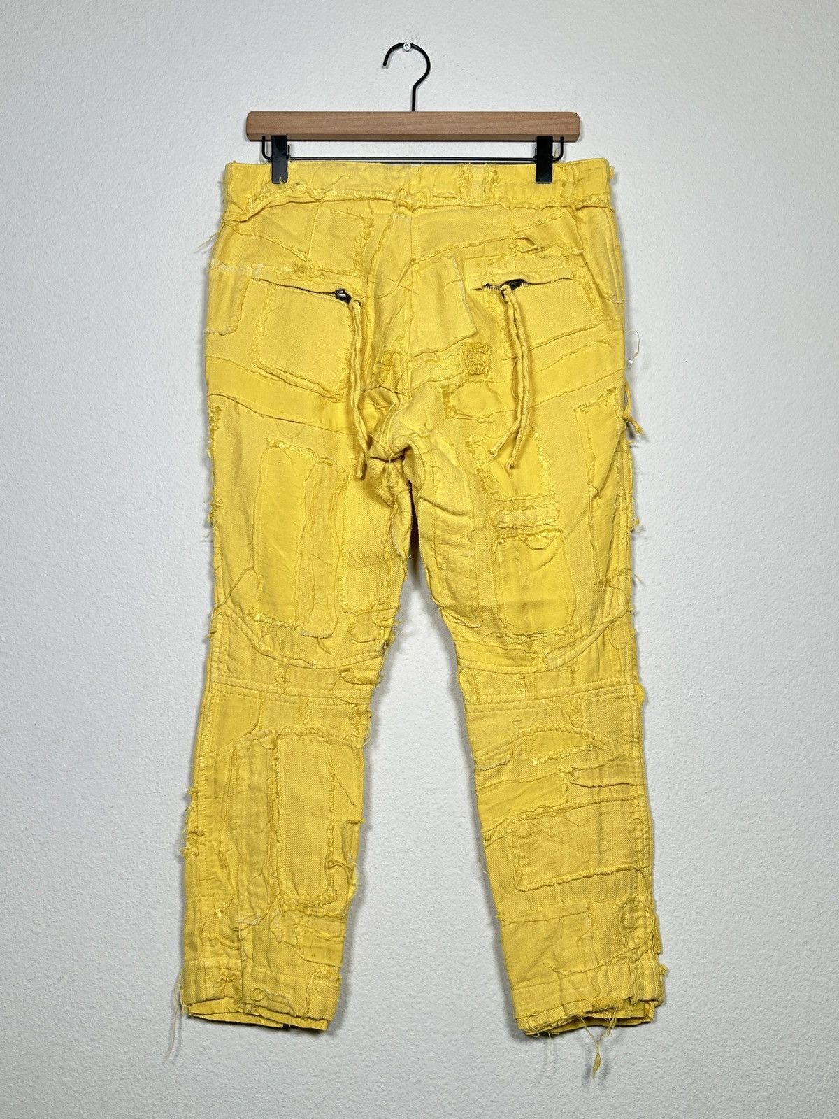 Haider Ackermann Patchwork linen silk Cropped pants Size US 32 / EU 48 - 4 Thumbnail