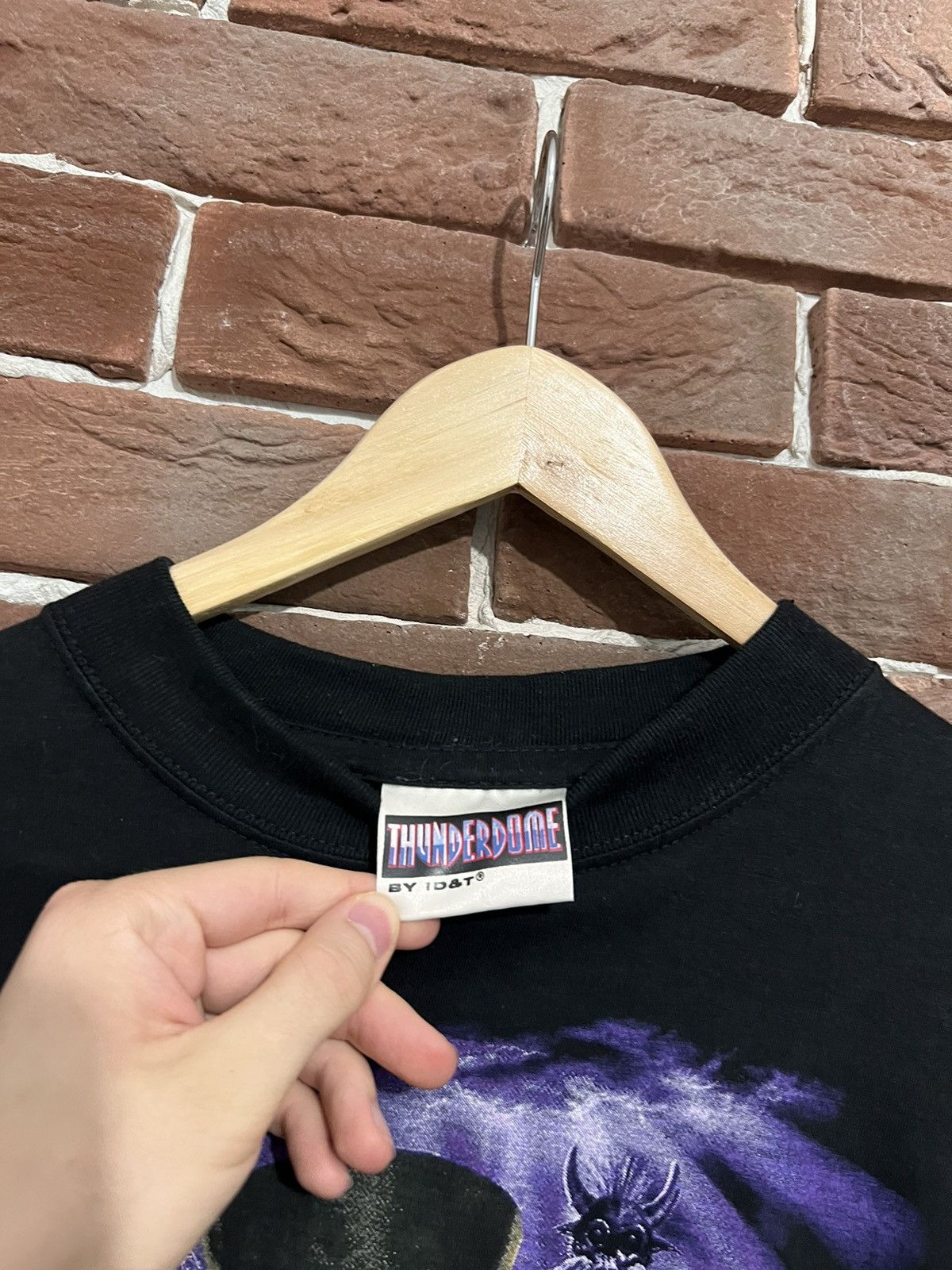 Band Tees Rare Vintage 1997 Thunderdome Wizard Gabber Band Tshirt 90s Size US XL / EU 56 / 4 - 5 Thumbnail
