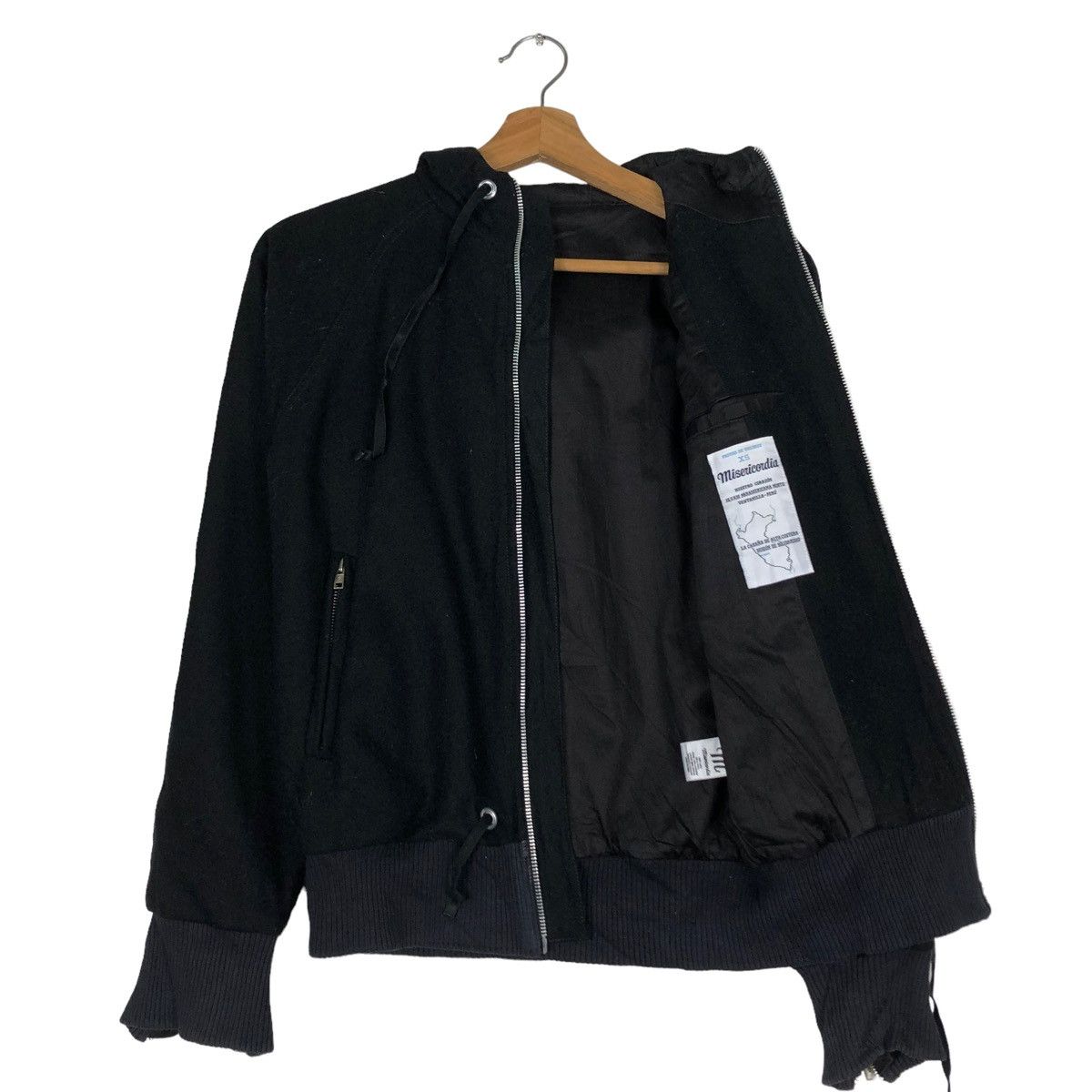 Hysteric Glamour 🔥VINTAGE CROPPED BIKER JACKET BONDAGE DESIGN MISERICODIA Size US XS / EU 42 / 0 - 12 Thumbnail