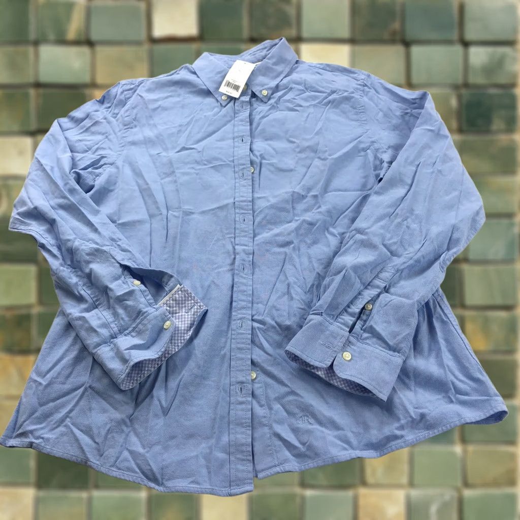 Banana Republic Banana Republic Shirt XL Blue Cotton Button Long Sleeve Soft Wash NEW Size XL / US 12-14 / IT 48-50 - 1 Thumbnail