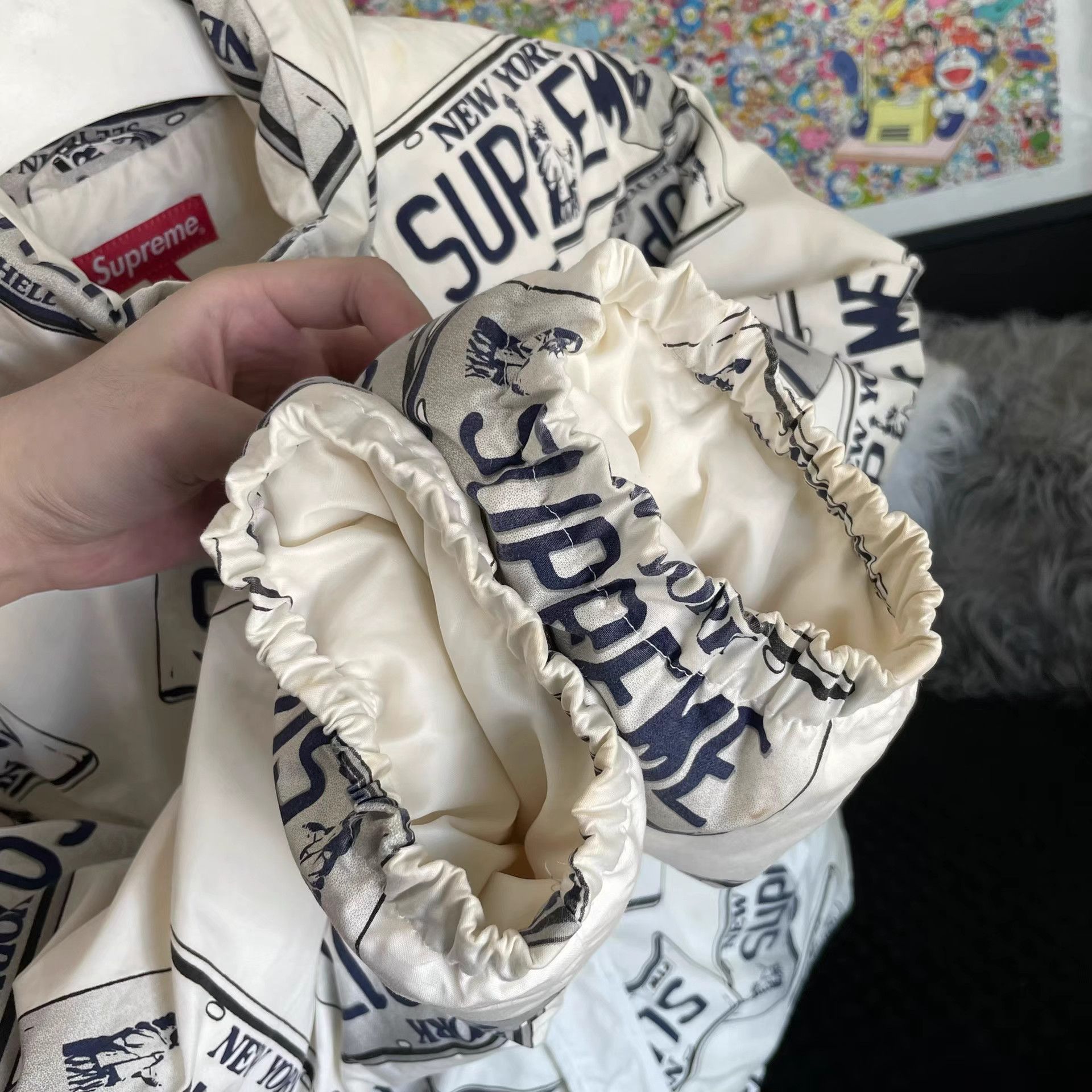 Supreme Supreme White License Plate Puffer Jacket Size M Size US M / EU 48-50 / 2 - 4 Thumbnail