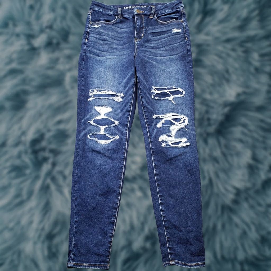 American Eagle Outfitters American Eagle Outfitters Jegging Jeans Womens 10 Blue Denim Curvy High Rise Size 32" / US 10 / IT 46 - 1 Thumbnail