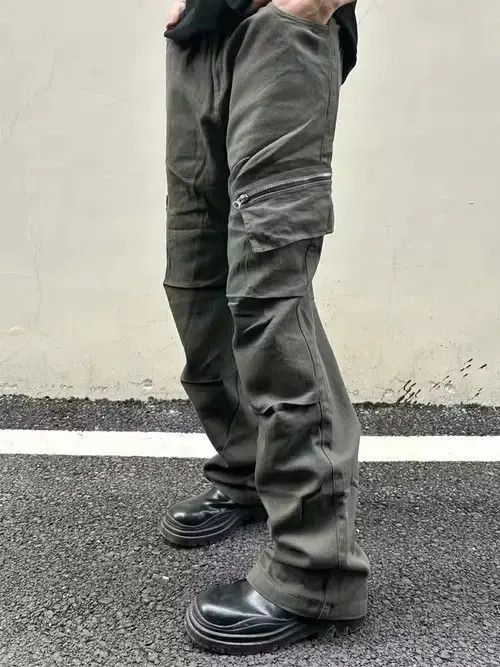 Designer × Vintage distressed pleated fade grunge cargo pants Size US 32 / EU 48 - 1 Thumbnail