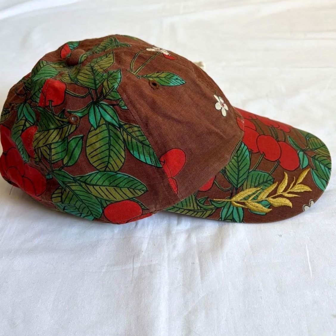 Vintage VINTAGE Bernhard Willhelm Cap 2007 Cherry Pattern Lace Design Used Womens Size ONE SIZE - 3 Thumbnail
