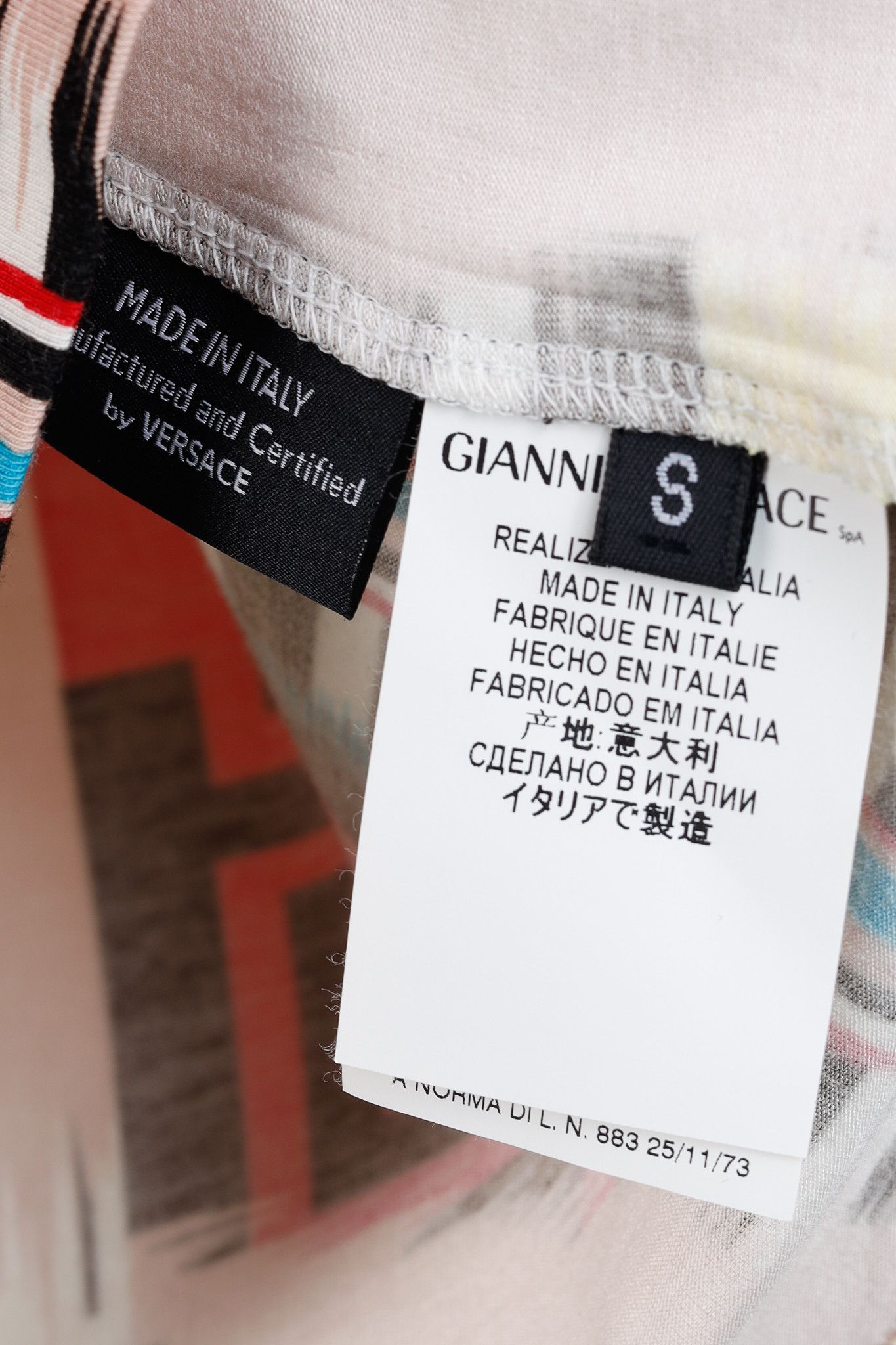 Versace Versace SS/11 Multicoloured Jersey Geometric-Print T-Shirt Size M / US 6-8 / IT 42-44 - 7 Thumbnail