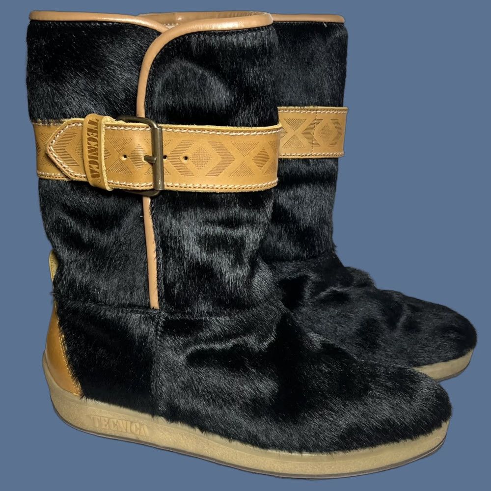 Vintage VINTAGE Tecnica Italy Fur Cold Weather Belted Boot Womens US 11.5 / 12 Eu 44 Size US 12 / IT 42 - 1 Thumbnail
