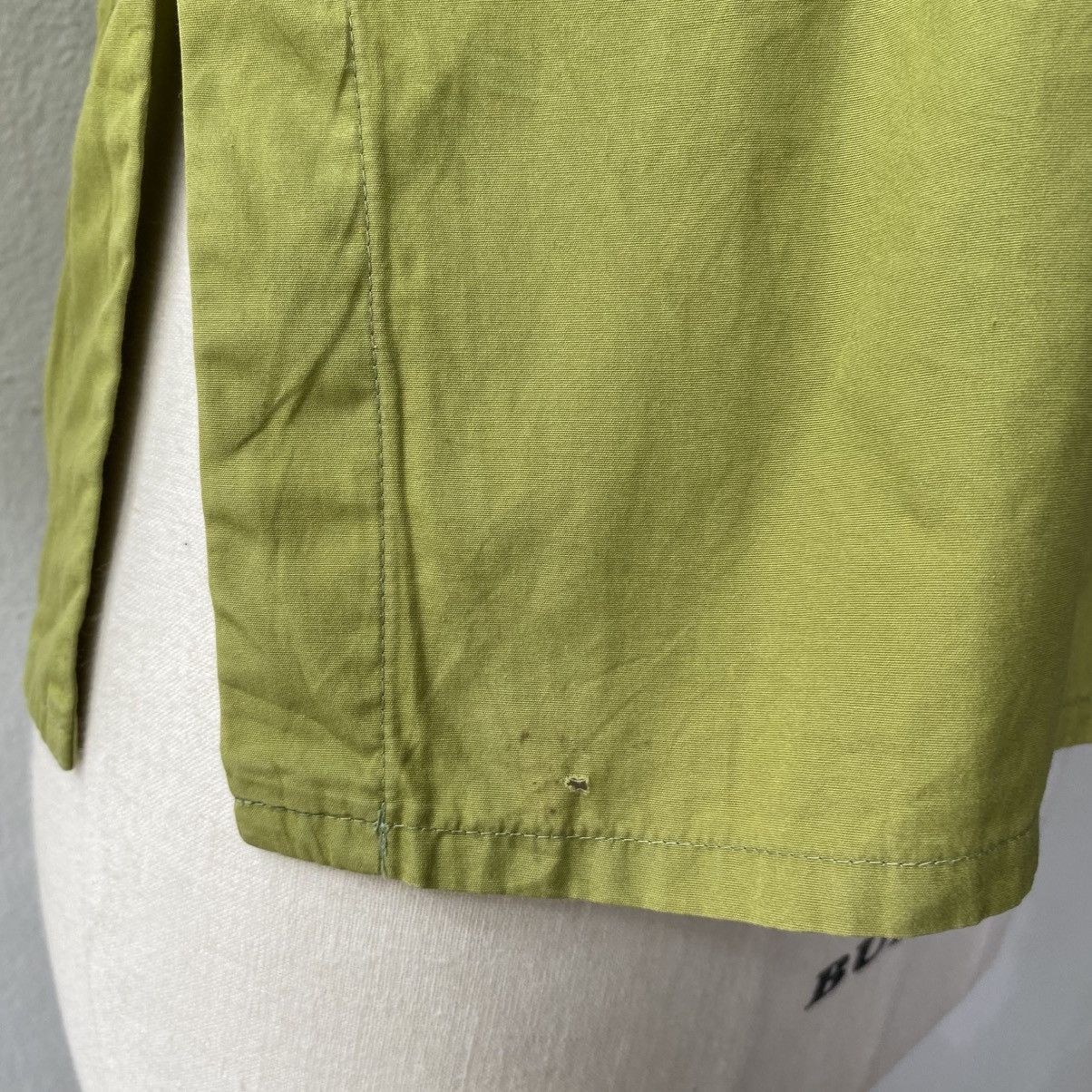 Japanese Brand POWDER Mandarin Chinese Style Green Shirt Size M / US 6-8 / IT 42-44 - 7 Thumbnail