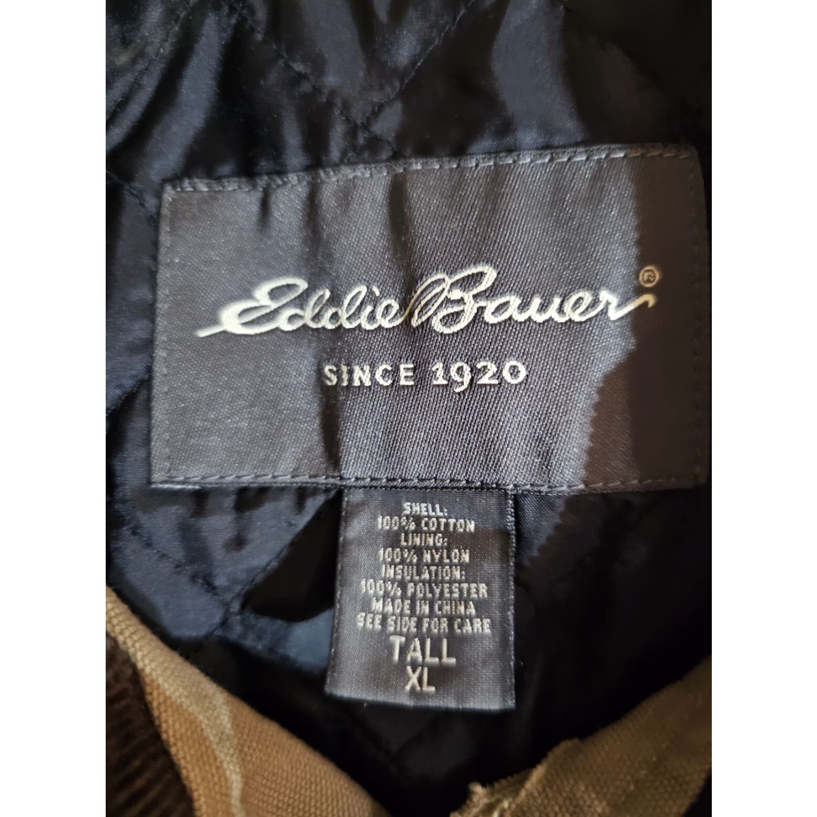 Eddie Bauer VINTAGE Eddie Bauer Classic Canvas Button Down Lined Field Chore Jacket Mens XL Tall Brown Tan Size US XL / EU 56 / 4 - 4 Thumbnail