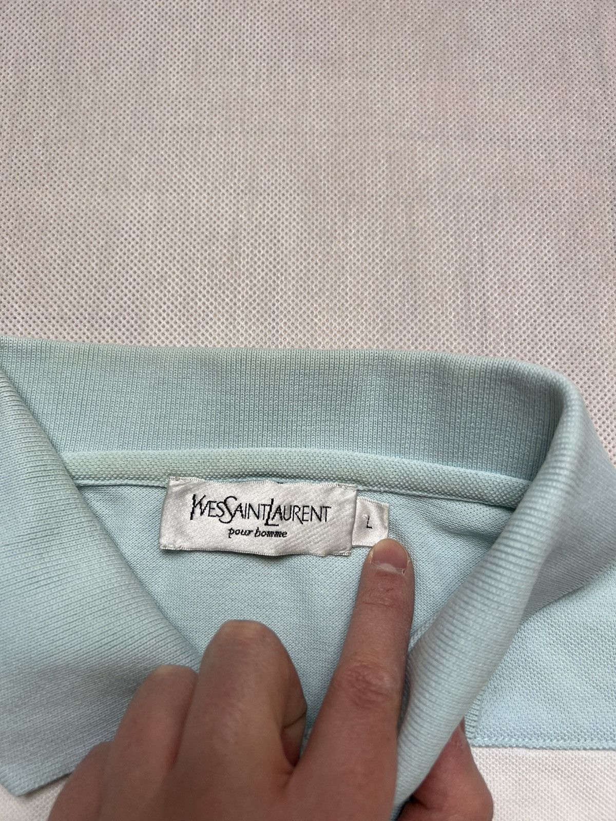 Yves Saint Laurent Polo Shirt Yves Saint Laurent YSL Great Color Size US L / EU 52-54 / 3 - 3 Thumbnail