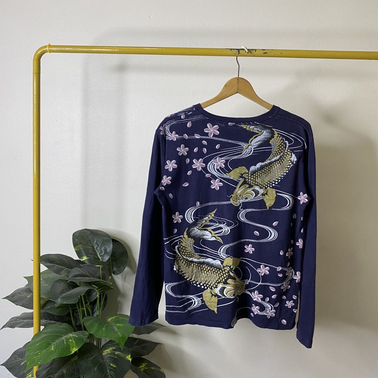 Bullet Noise Koi Fish Sukajan Ed Hardy Karakuri Tamashii Style Ls T Shirt Size US M / EU 48-50 / 2 - 1 Thumbnail