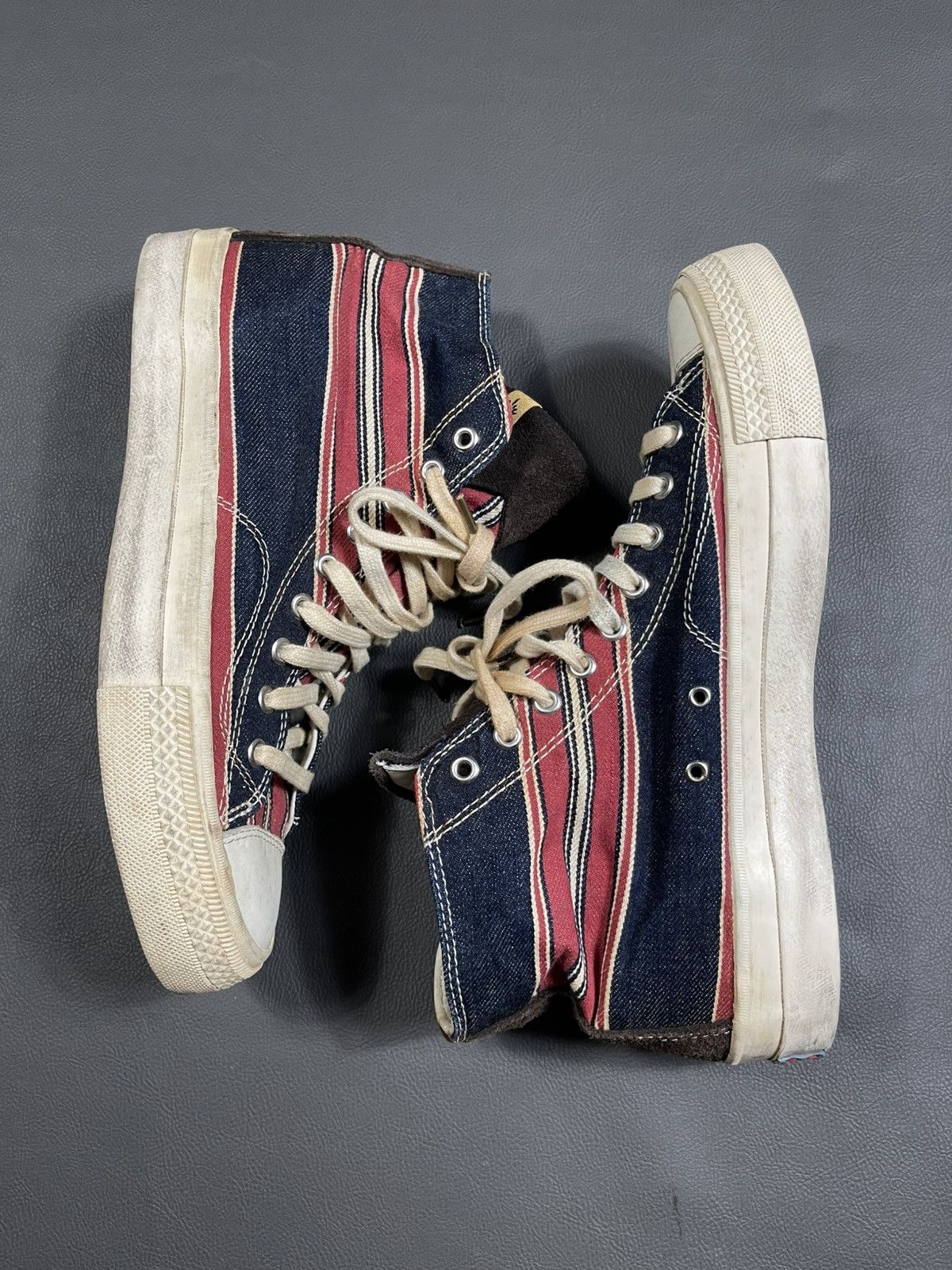 Visvim Visvim Skagway Hi Denim Stripe Size US 9 / EU 42 - 1 Thumbnail