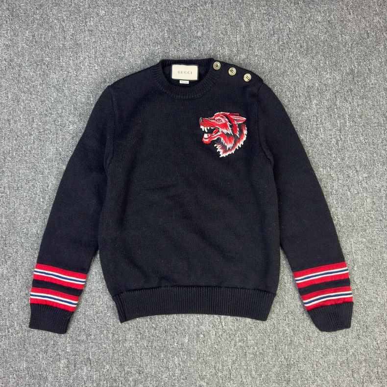 Gucci Gucci Black knitted embroidered sweater 2502-Nextarrow Size US XS / EU 42 / 0 - 1 Thumbnail