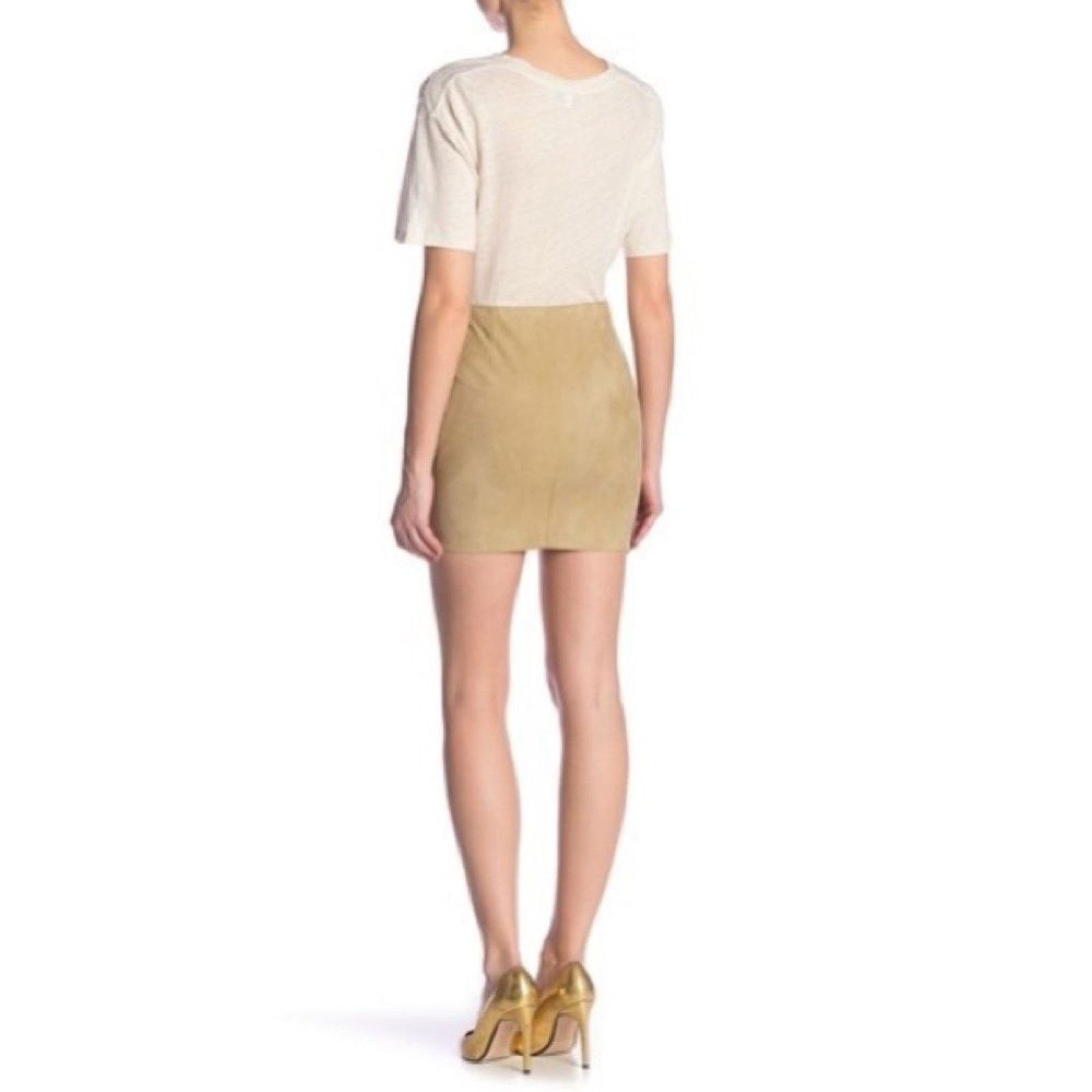 Iro IRO Paris Cerry Front Ruffle Mini Skirt NWT Khaki Sz 34 US 2 Size 27" / US 4 / IT 40 - 13 Thumbnail
