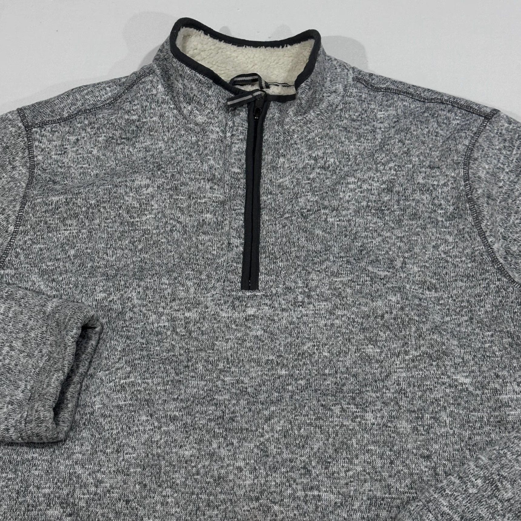 Orvis Orvis Sweater Mens XL Gray 1/4 Zip Pullover Mock Neck Pockets Sherpa-lined Knit Vintage No Size US XL / EU 56 / 4 - 2 Thumbnail