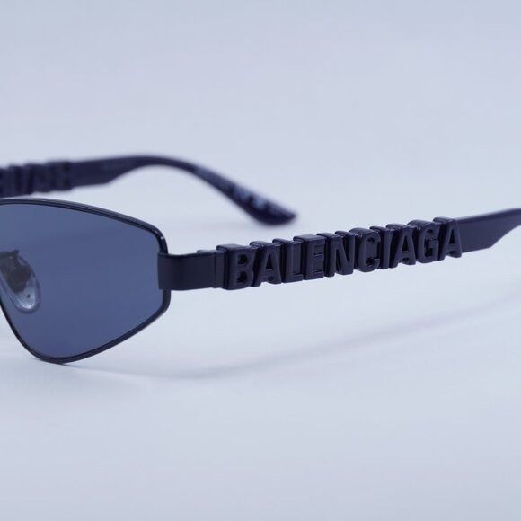 Balenciaga 🕶️ New Balenciaga BB0107S 003 Sunglasses - Navy Blue Frame Size ONE SIZE - 5 Thumbnail