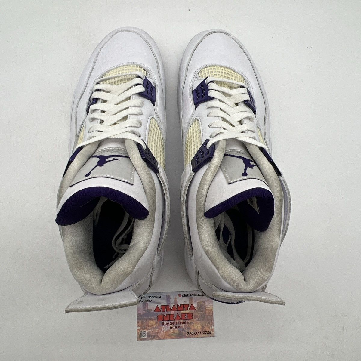 Jordan Brand Air Jordan 4 Purple Metallic Size US 13 / EU 46 - 6 Thumbnail