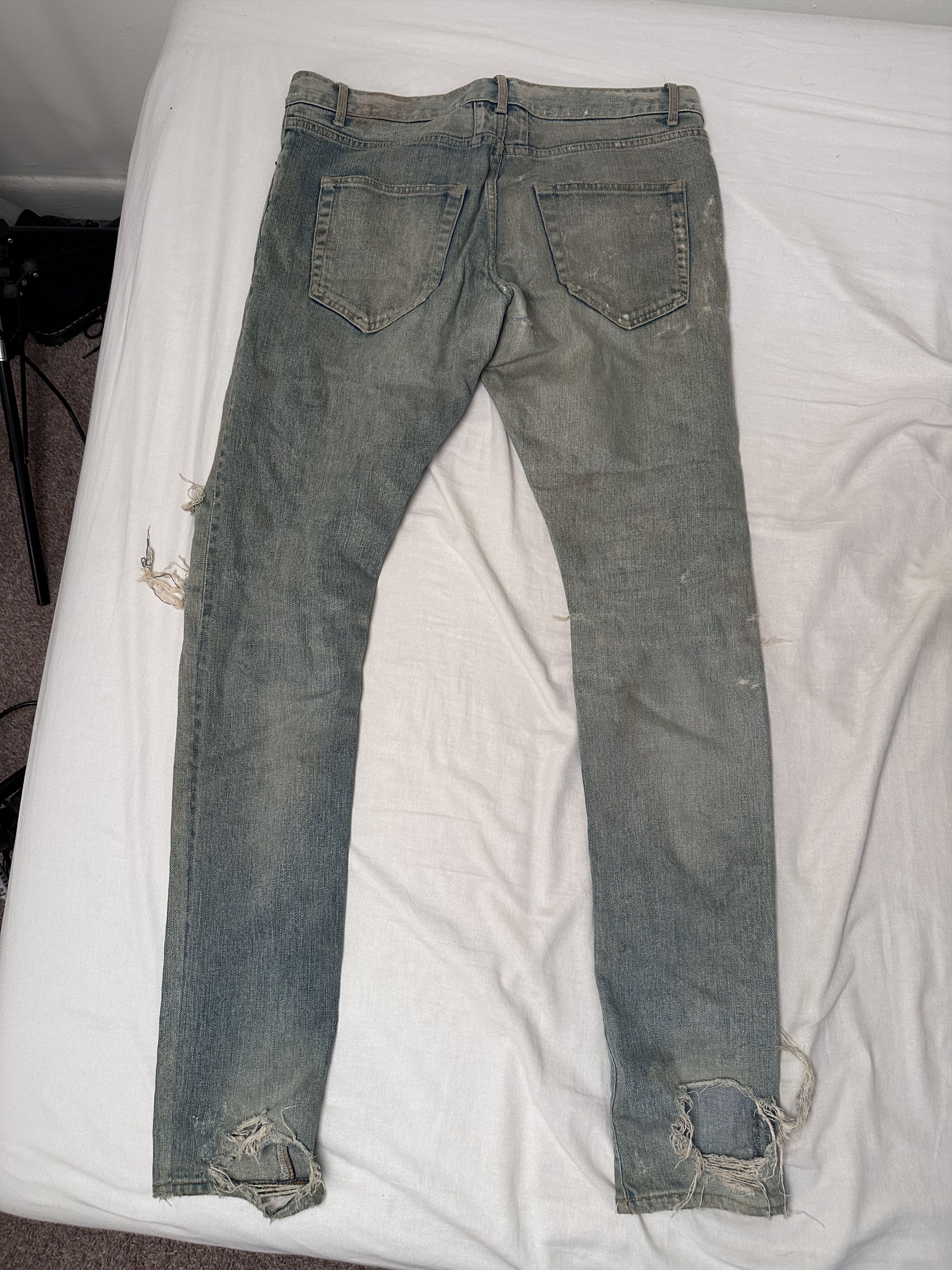 Saint Laurent Paris 2014 YSL SAINT LAURENT Paris Hedi Slimane Crash Denim Jeans Size US 32 / EU 48 - 11 Thumbnail