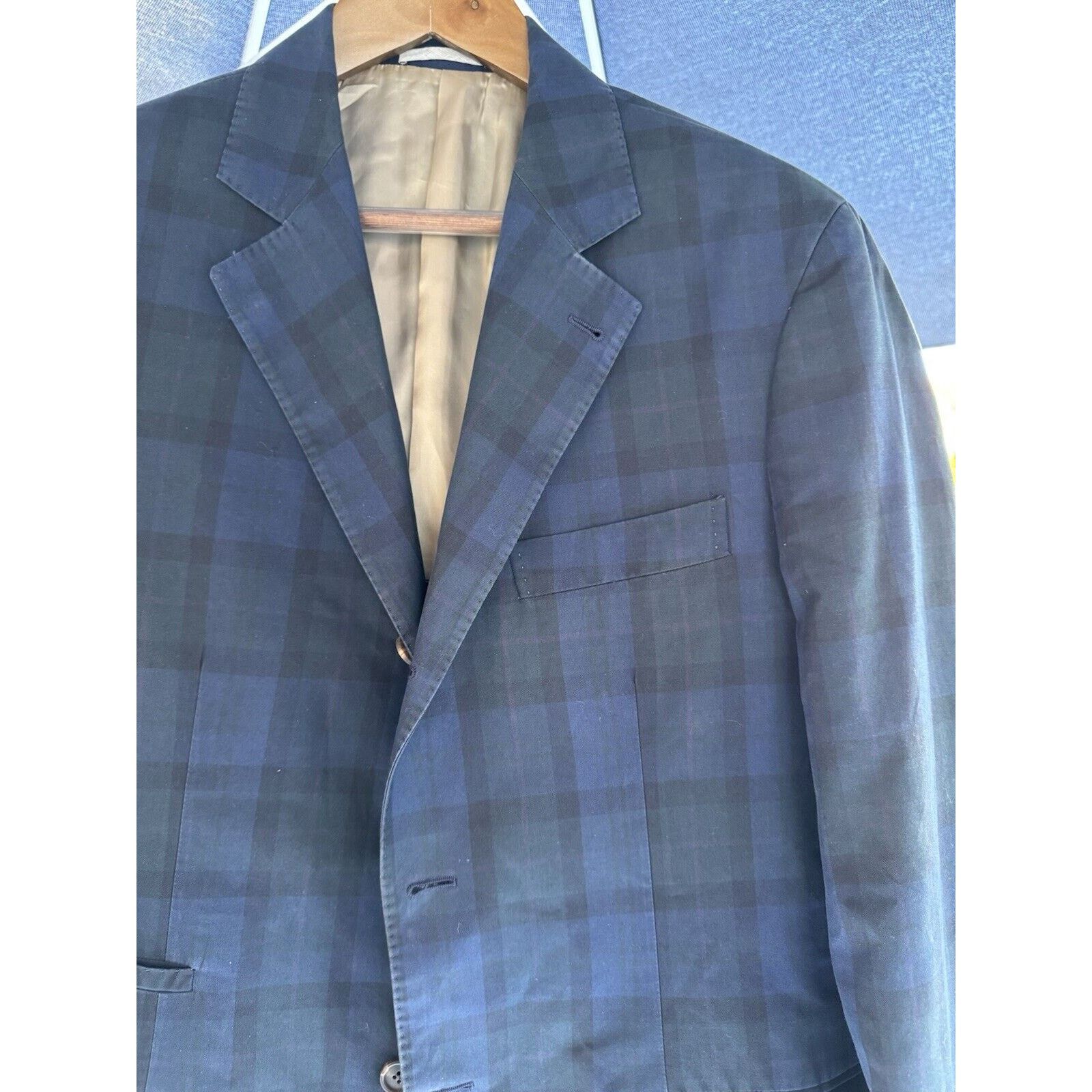 Brunello Cucinelli Brunello Cucinelli Blackwatch Plaid Cotton Jacket Size 50/40 Size 40R - 8 Thumbnail