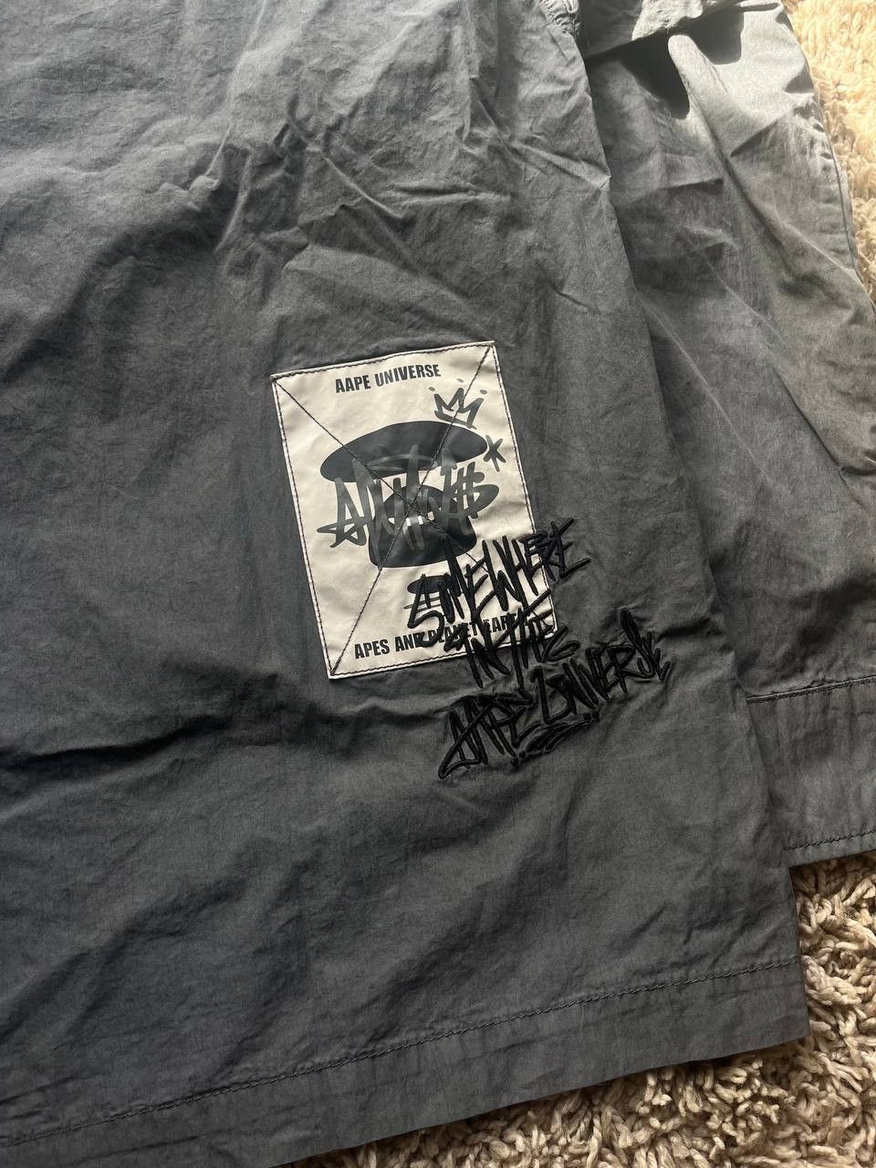 Aape × Bape × Japanese Brand A Bathing Ape Gray Embroidered Shirt Size US M / EU 48-50 / 2 - 11 Thumbnail