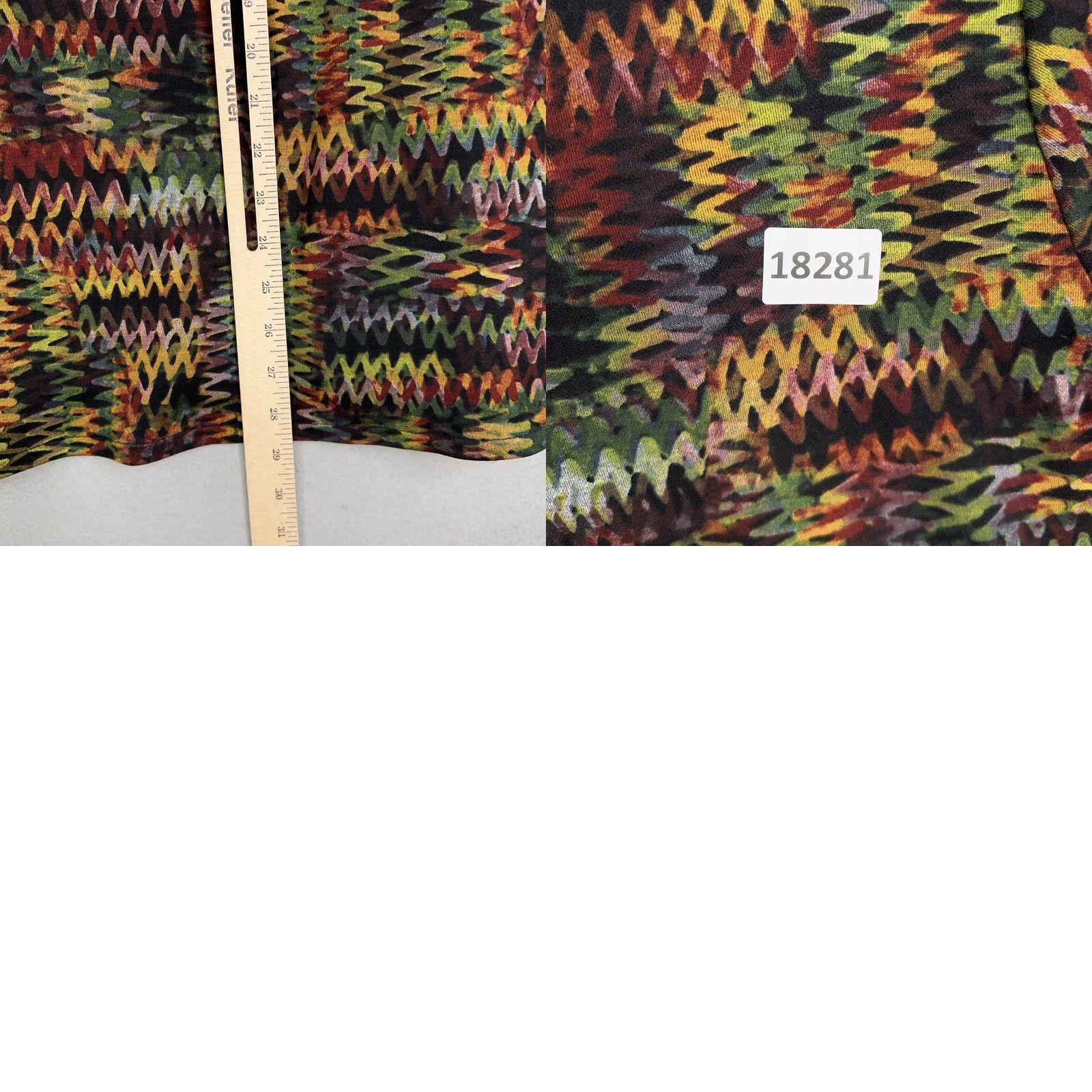 Rainbow Andria Lieu Top Womens Medium Black Colorful Rainbow Zigzag Tunic Artsy Eclectic Size M / US 6-8 / IT 42-44 - 9 Thumbnail