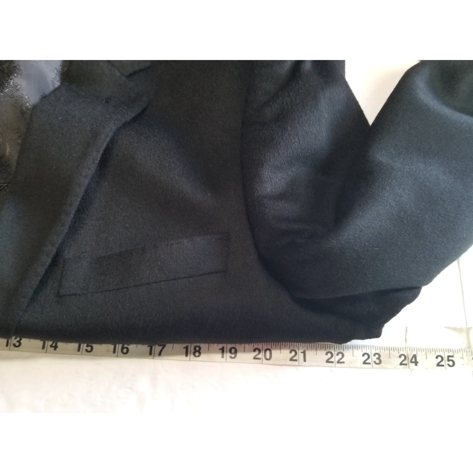 Vintage Adolfo Jacket Mens 42R Black 100% Cashmere 2 Button Blazer Solid All Occassion Regular Size 42 Black Mens Size 42R - 4 Thumbnail