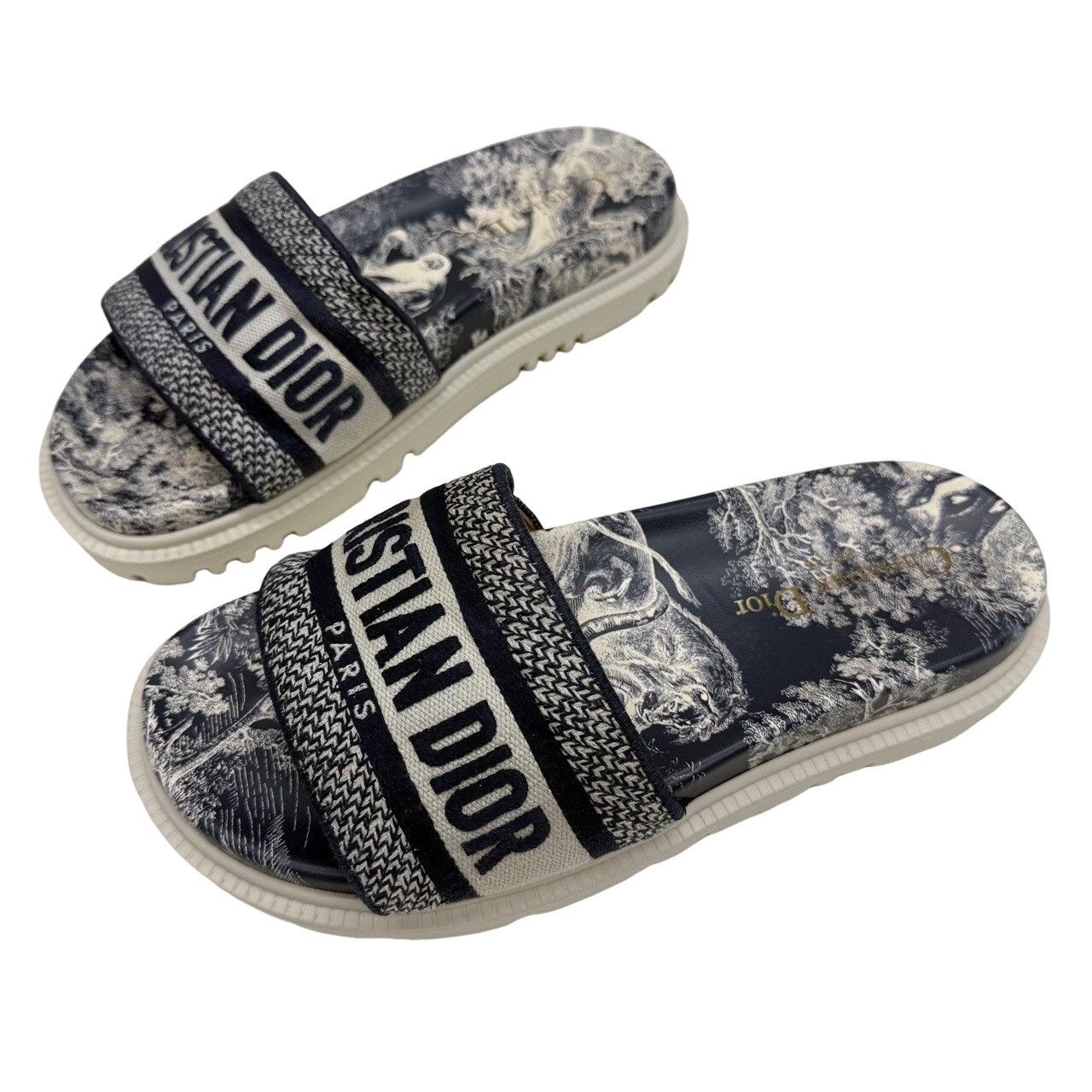 Dior Dior Toile de Jouy Dway Slides Size 36 Size US 5 / IT 35 - 1 Thumbnail
