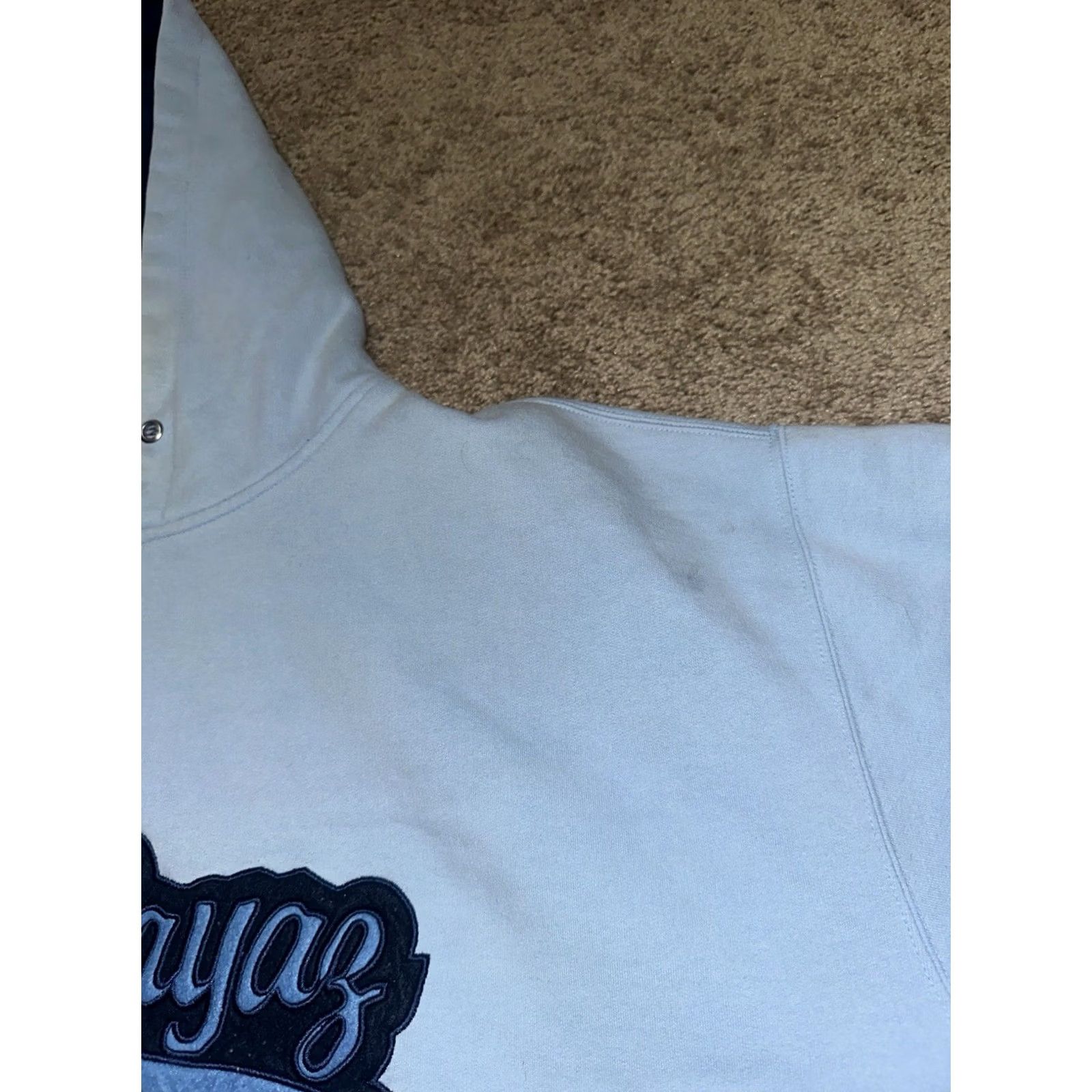 Vintage VINTAGE Pure Playaz Hoodie 2XL Blue Solid Cotton Fleece Embroidered Logo Pullover 90s Baggy Hip Hop Mens Hoodie Size US XXL / EU 58 / 5 - 3 Thumbnail